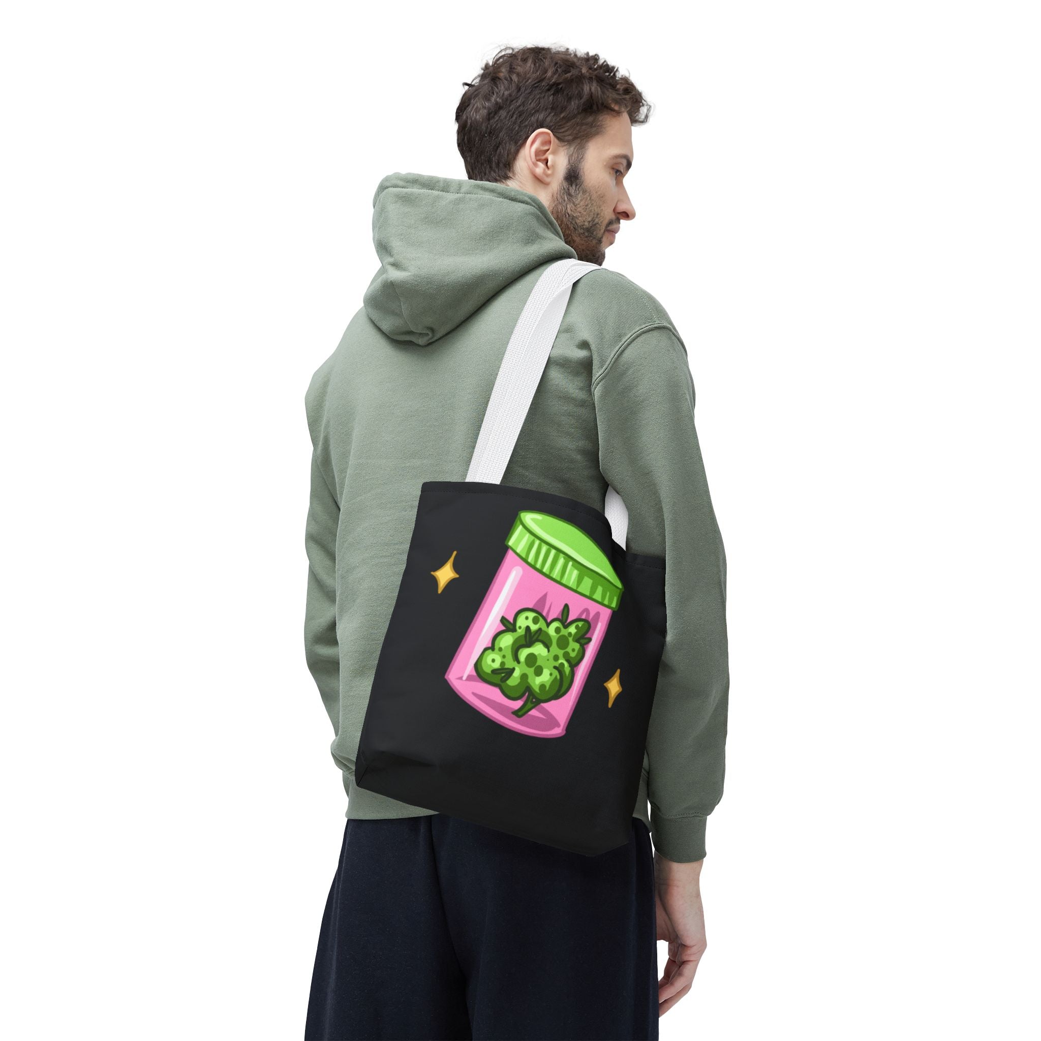 Vibrant Weed Tote Bag - Fun Cannabis Carryall for Partying, Gifts, Festivals, Eco-Friendly Shopping, Unique Statement Piece