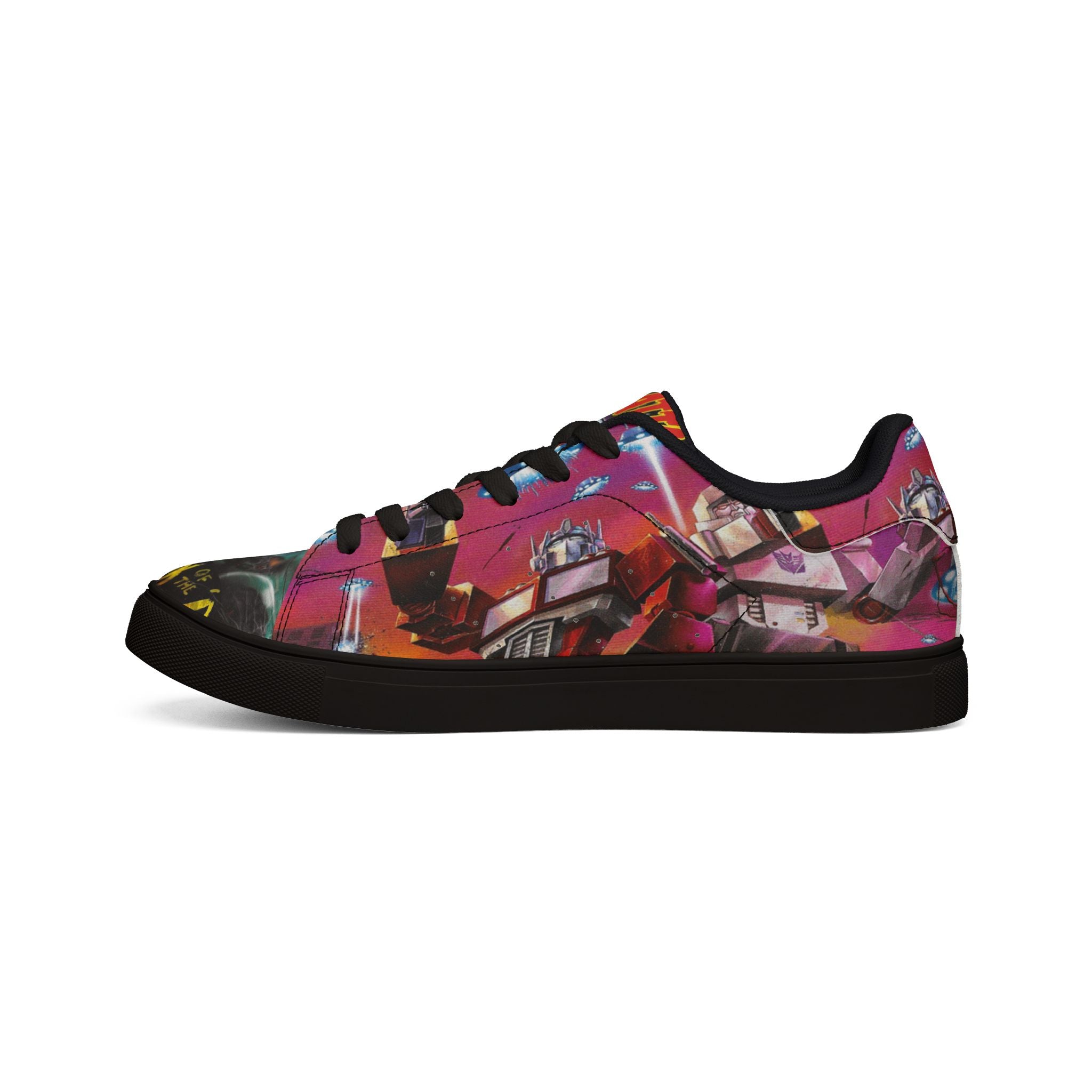 Low-Top Sneakers — Mars Attack Comic Leather Sneakers for Men