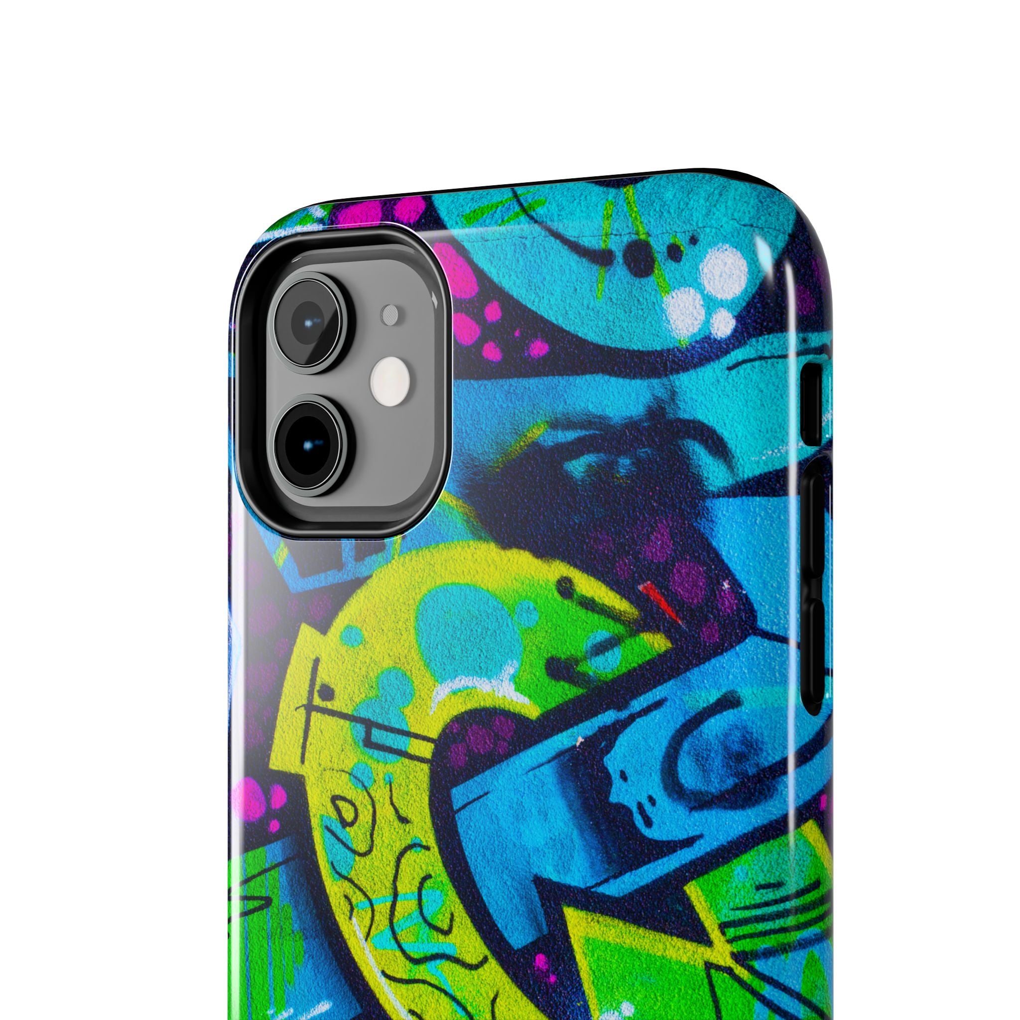 Vibrant Urban Tough Phone Case - Graffiti Design 1 for iPhones