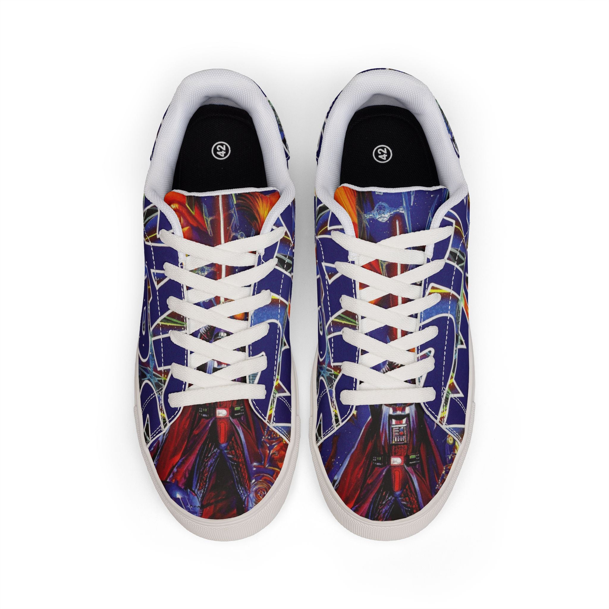 Low-Top Sneakers — Bold Blue 'STAR WARS 1 Comic Leather Sneakers for Men