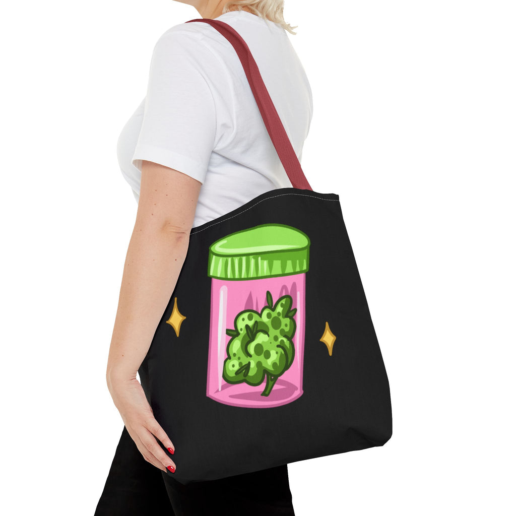 Vibrant Weed Tote Bag - Fun Cannabis Carryall for Partying, Gifts, Festivals, Eco-Friendly Shopping, Unique Statement Piece