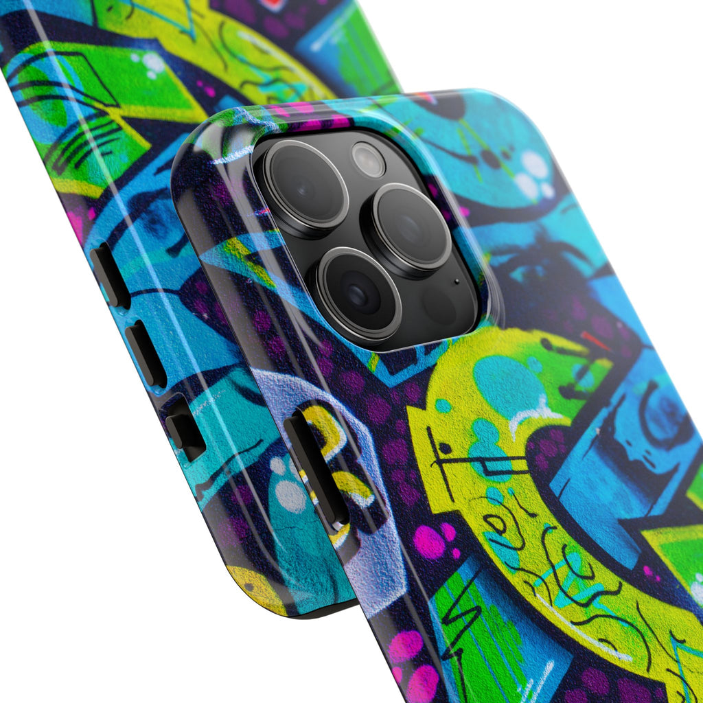 Vibrant Urban Tough Phone Case - Graffiti Design 1 for iPhones