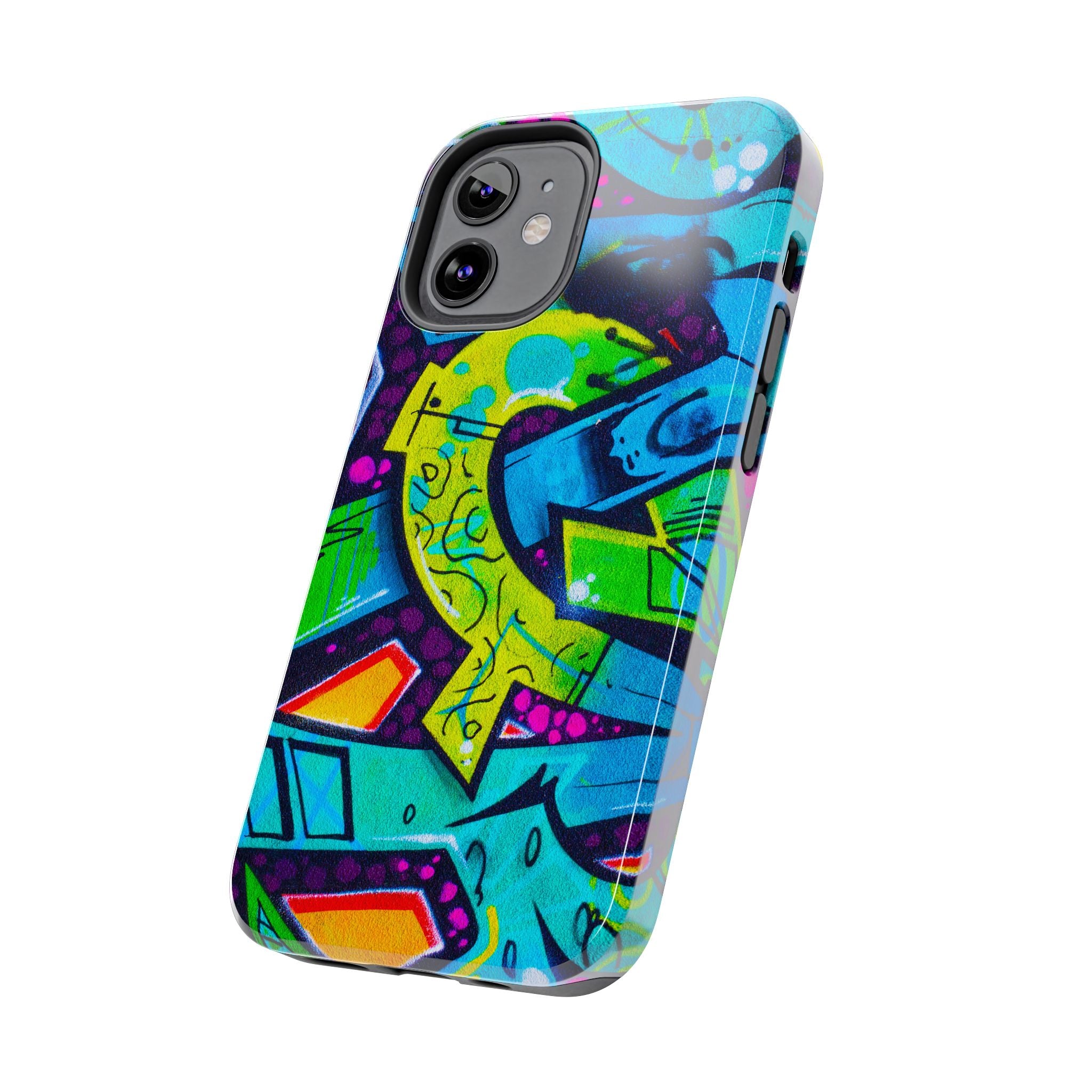 Vibrant Urban Tough Phone Case - Graffiti Design 1 for iPhones
