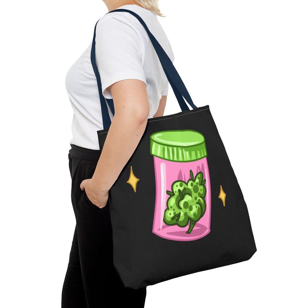 Vibrant Weed Tote Bag - Fun Cannabis Carryall for Partying, Gifts, Festivals, Eco-Friendly Shopping, Unique Statement Piece