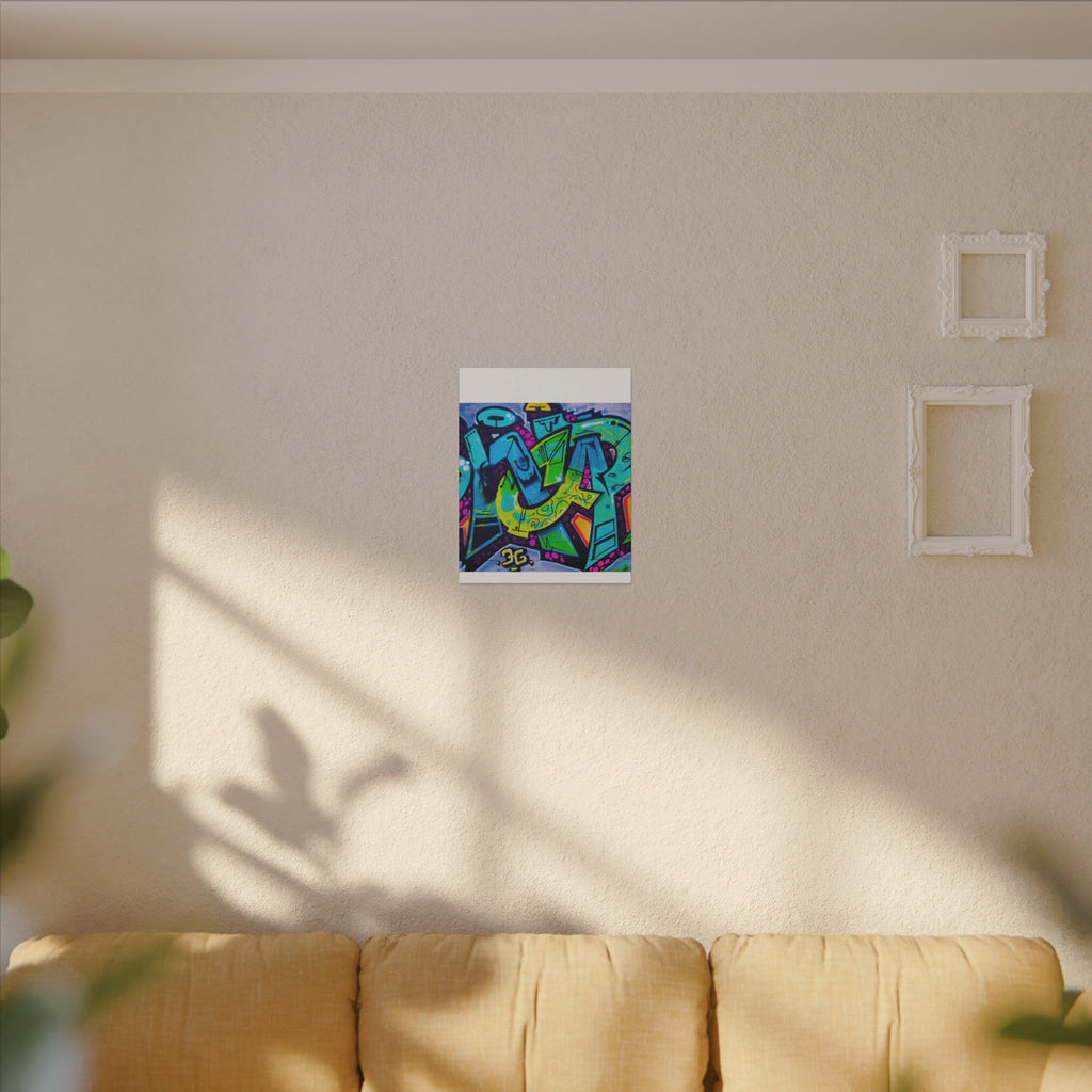Graffiti Street Art Matte Canvas Print — Vibrant Urban Wall Art