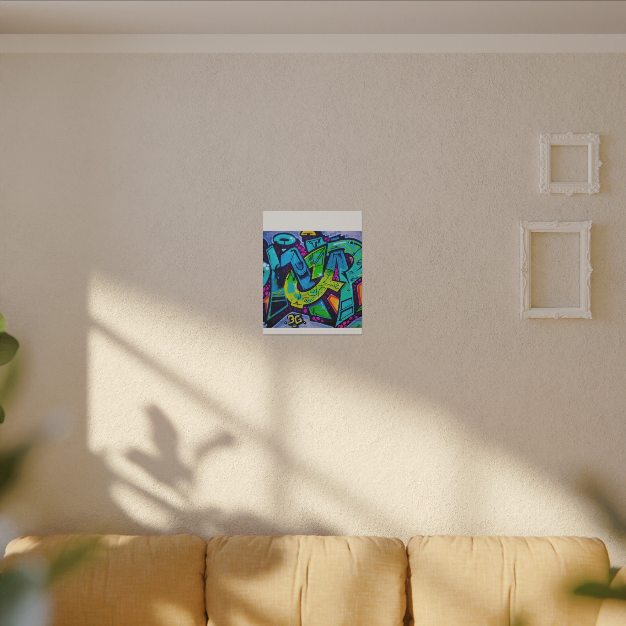 Graffiti Street Art Matte Canvas Print — Vibrant Urban Wall Art