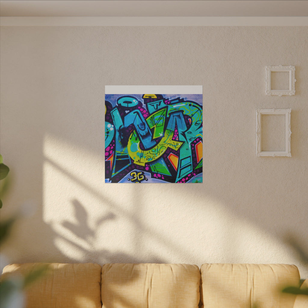 Graffiti Street Art Matte Canvas Print — Vibrant Urban Wall Art