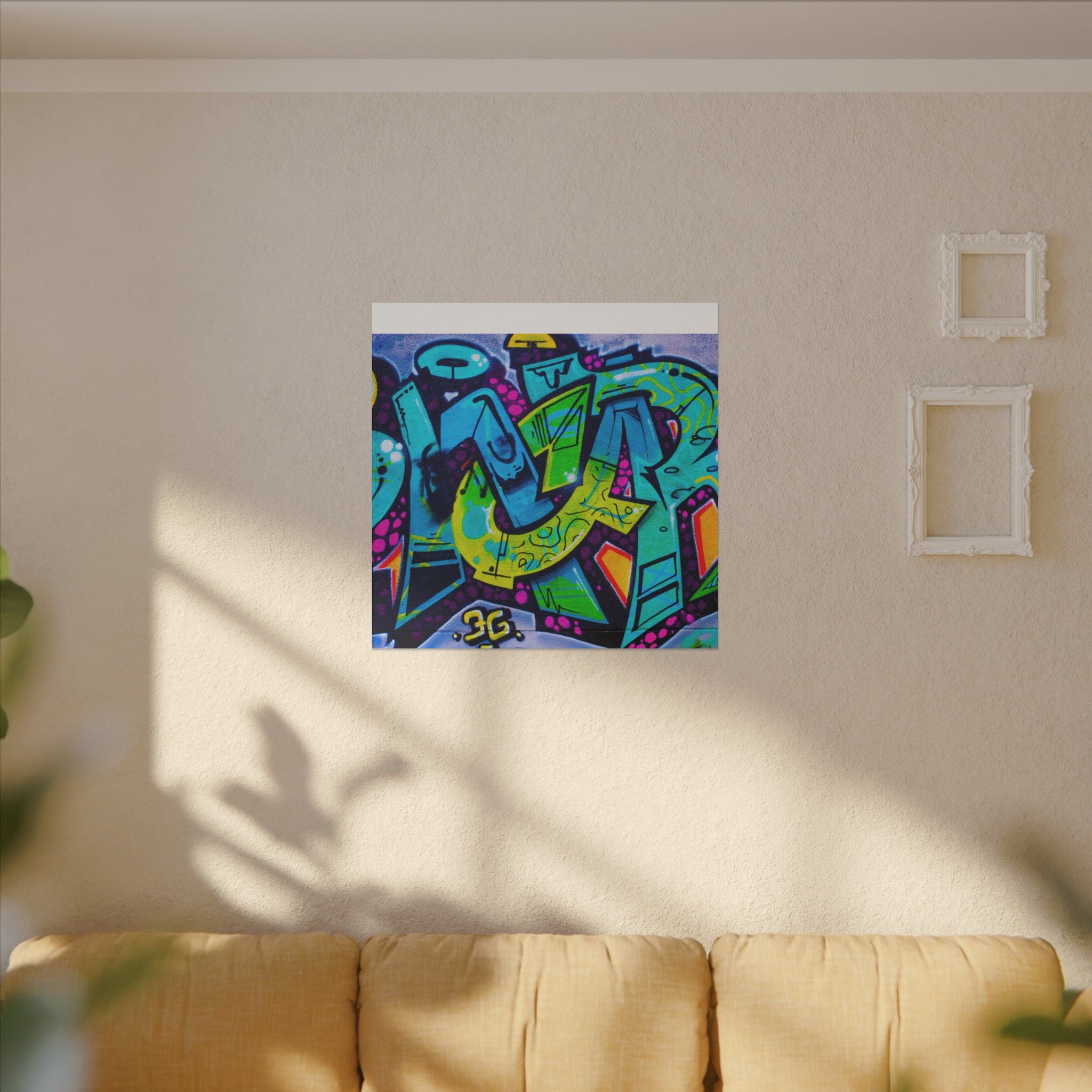 Graffiti Street Art Matte Canvas Print — Vibrant Urban Wall Art