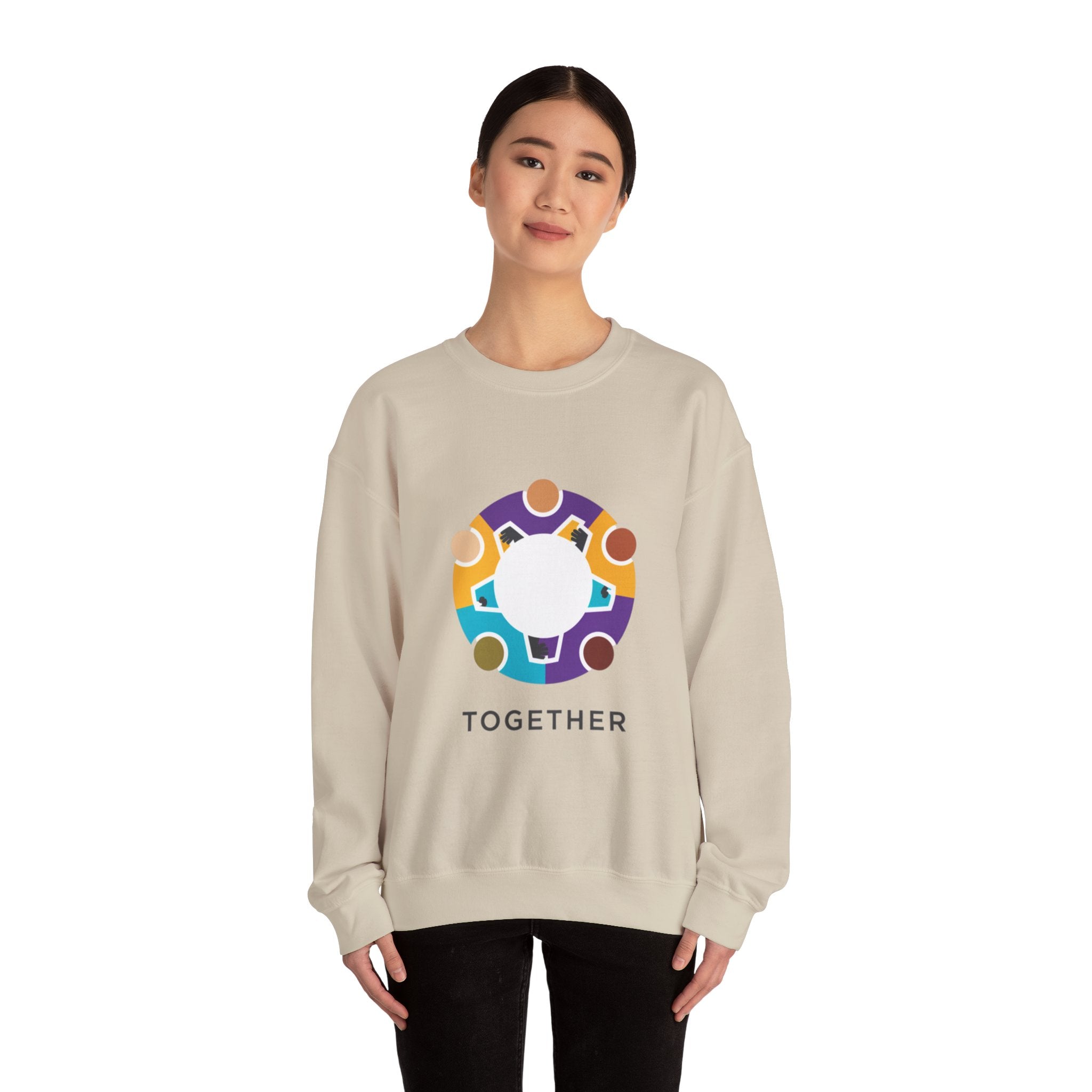 Solidarity Icon 'Together' Crewneck Sweatshirt | Equality Icon, Minimal Feminist Design