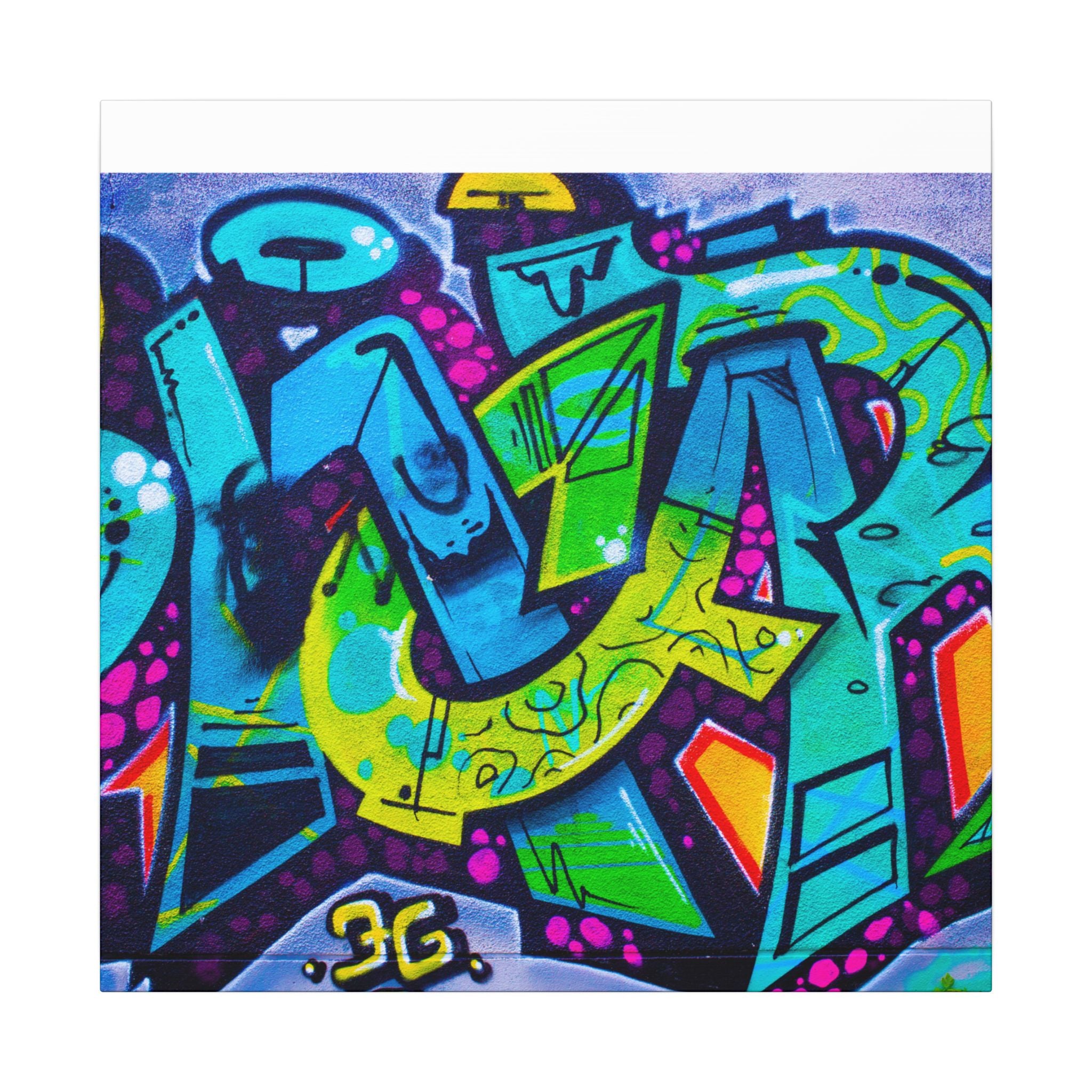Graffiti Street Art Matte Canvas Print — Vibrant Urban Wall Art