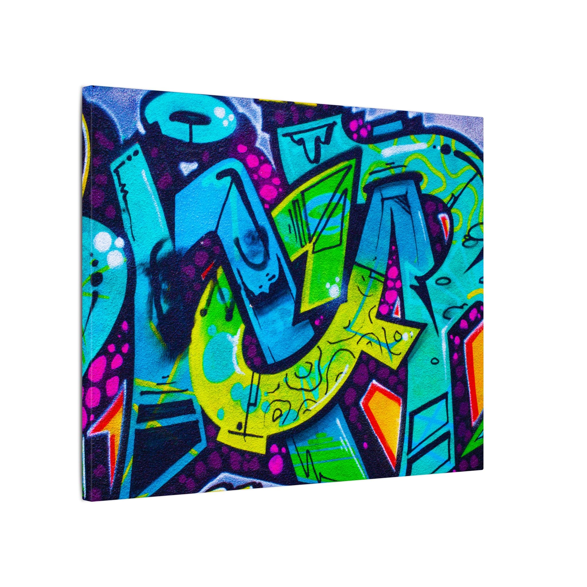 Graffiti Street Art Matte Canvas Print — Vibrant Urban Wall Art