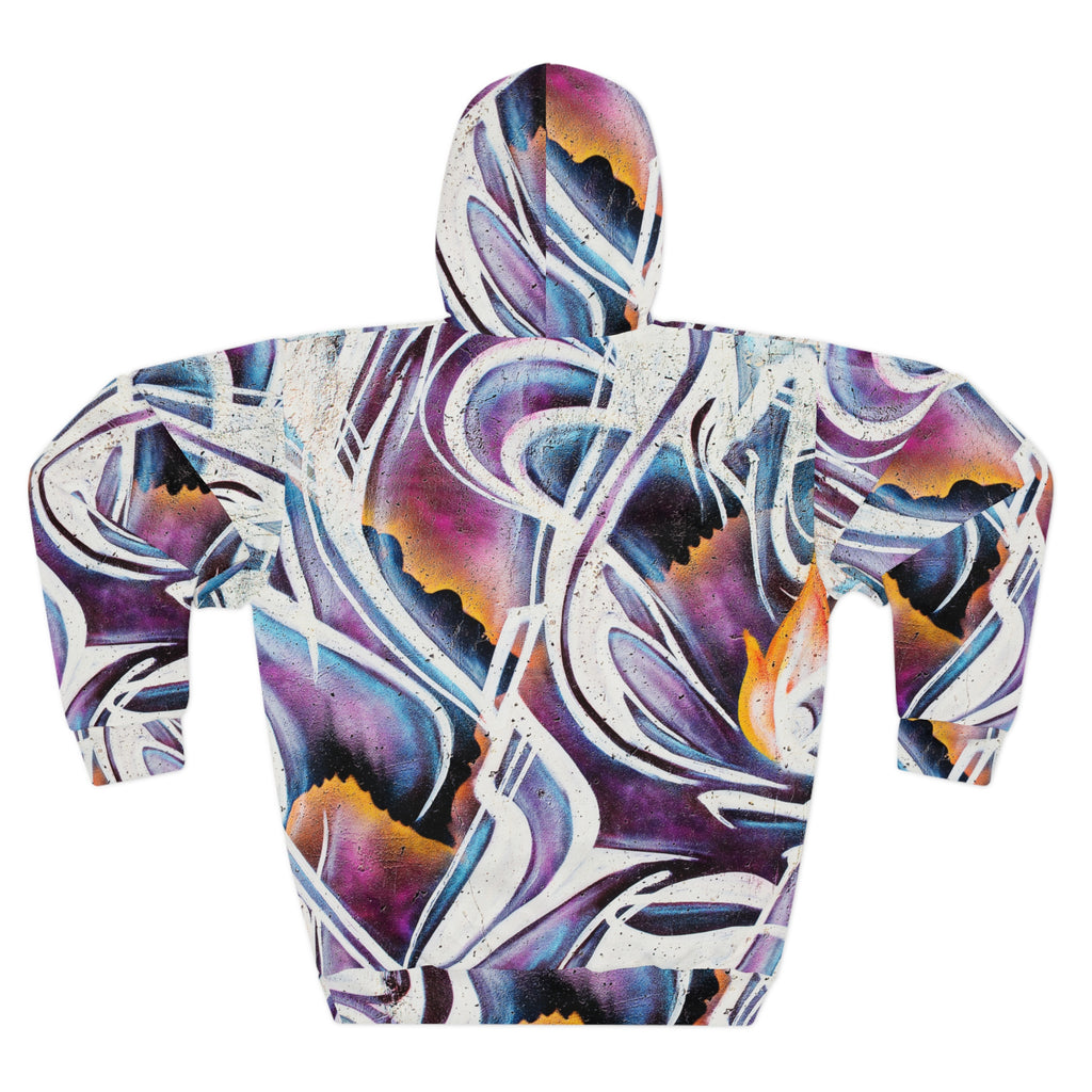 Artistic Unisex Pullover Hoodie - Graffiti-Inspired, Casual Wear, Gift for Art Lovers, Street Fashion, Urban Style