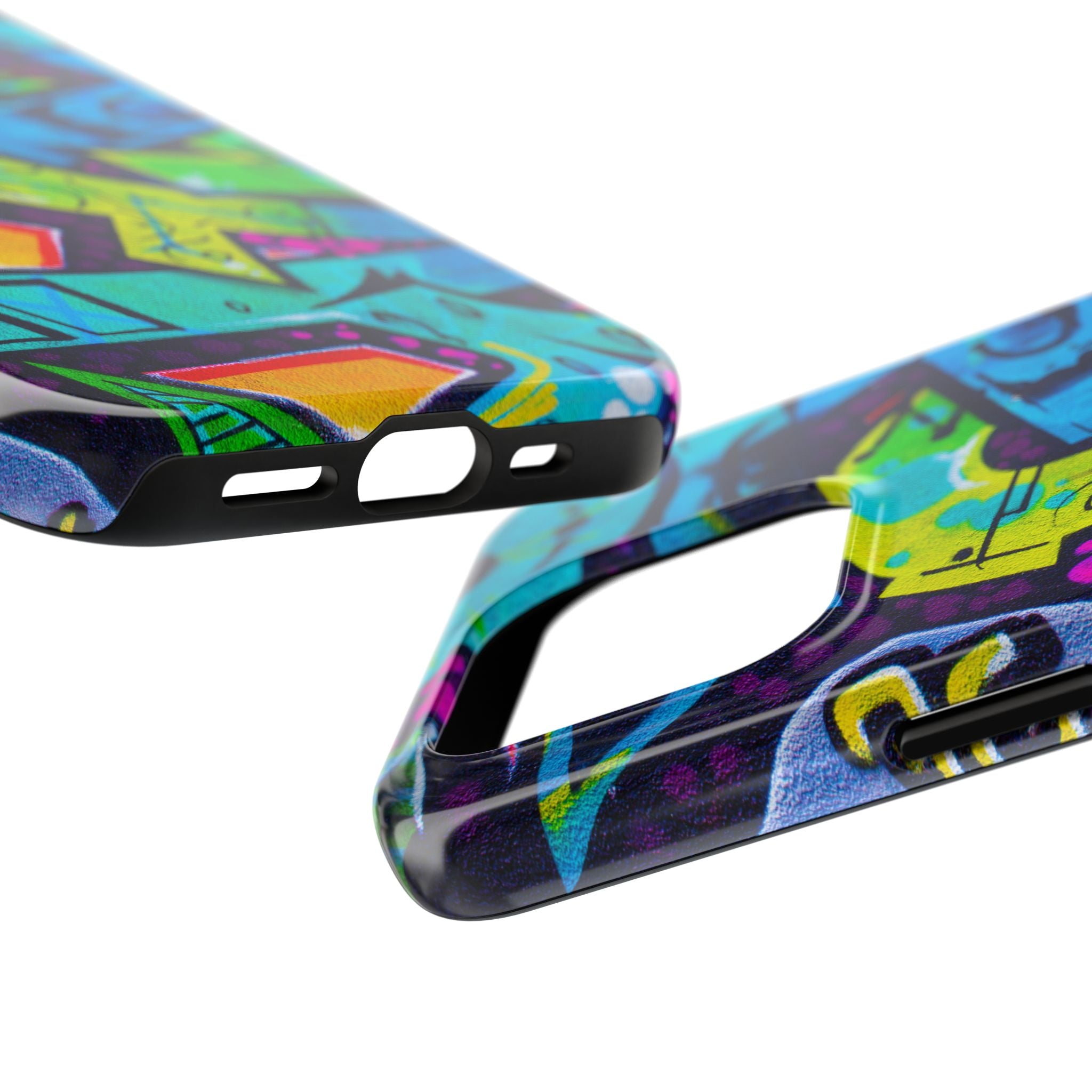 Vibrant Urban Tough Phone Case - Graffiti Design 1 for iPhones