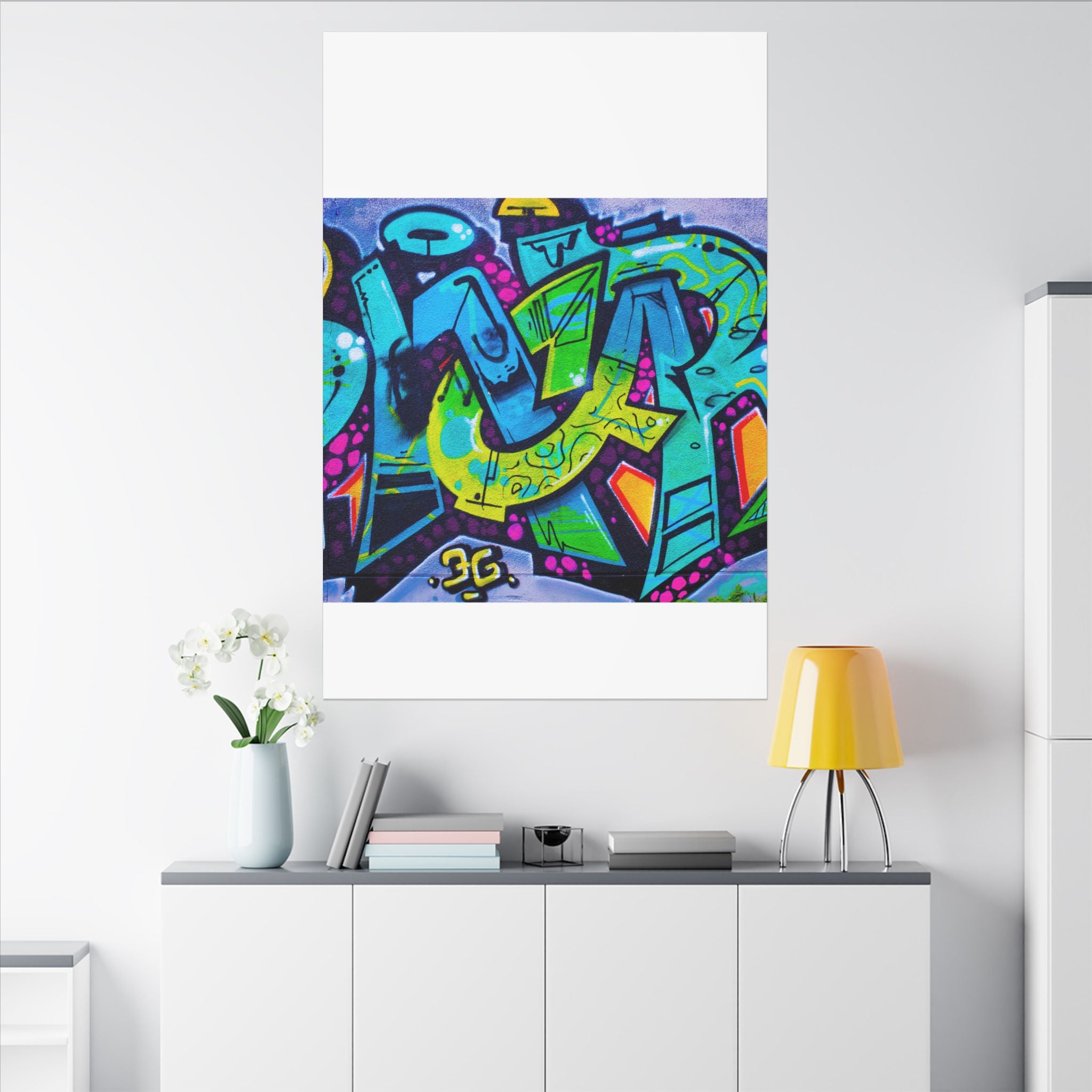 Graffiti Street Art Matte Canvas Print — Vibrant Urban Wall Art