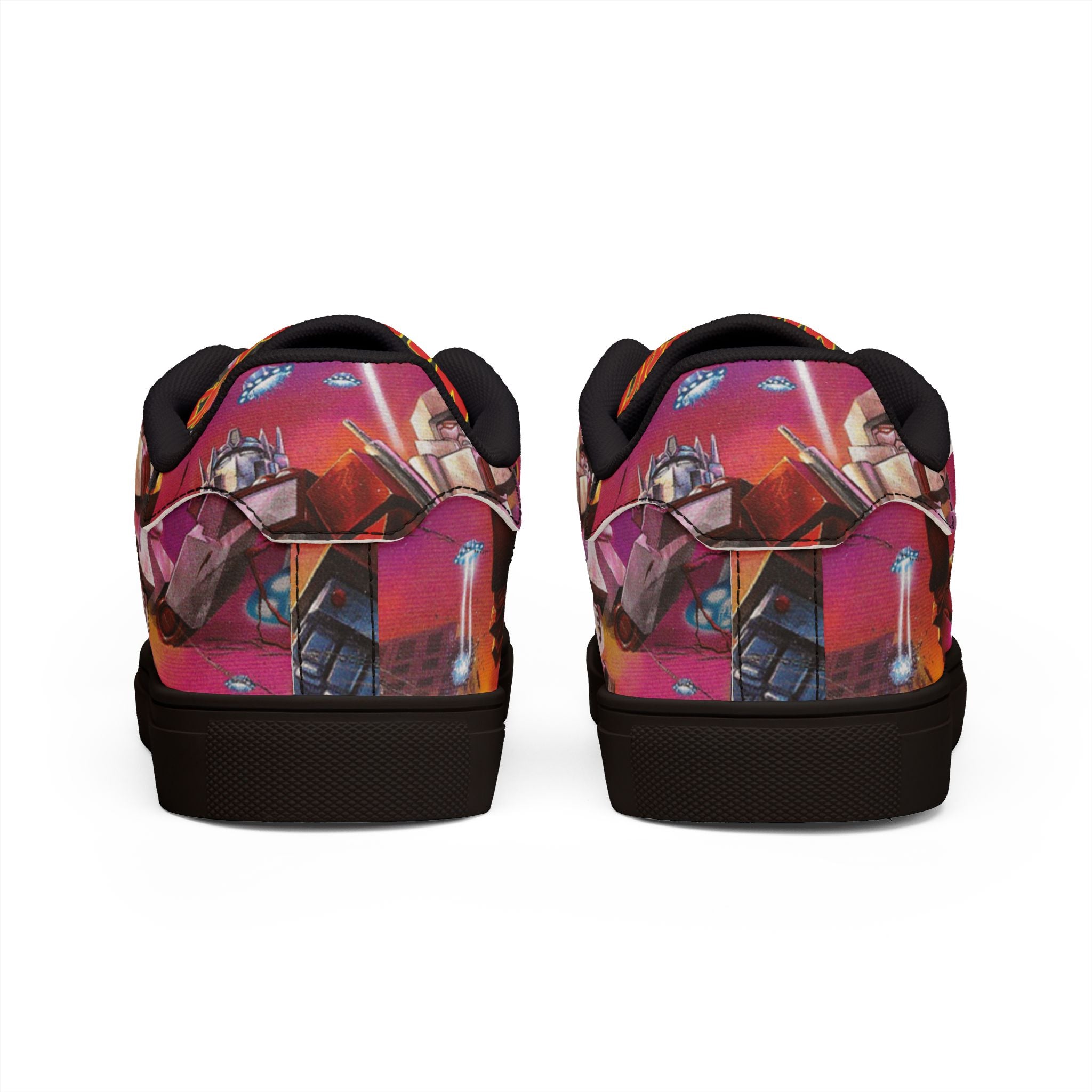 Low-Top Sneakers — Mars Attack Comic Leather Sneakers for Men