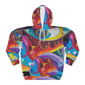 Vibrant Artistic Unisex Pullover Hoodie, Colorful Sweatshirt for Artistic Souls, Perfect for Festivals, Casual Wear, and Everyday Style