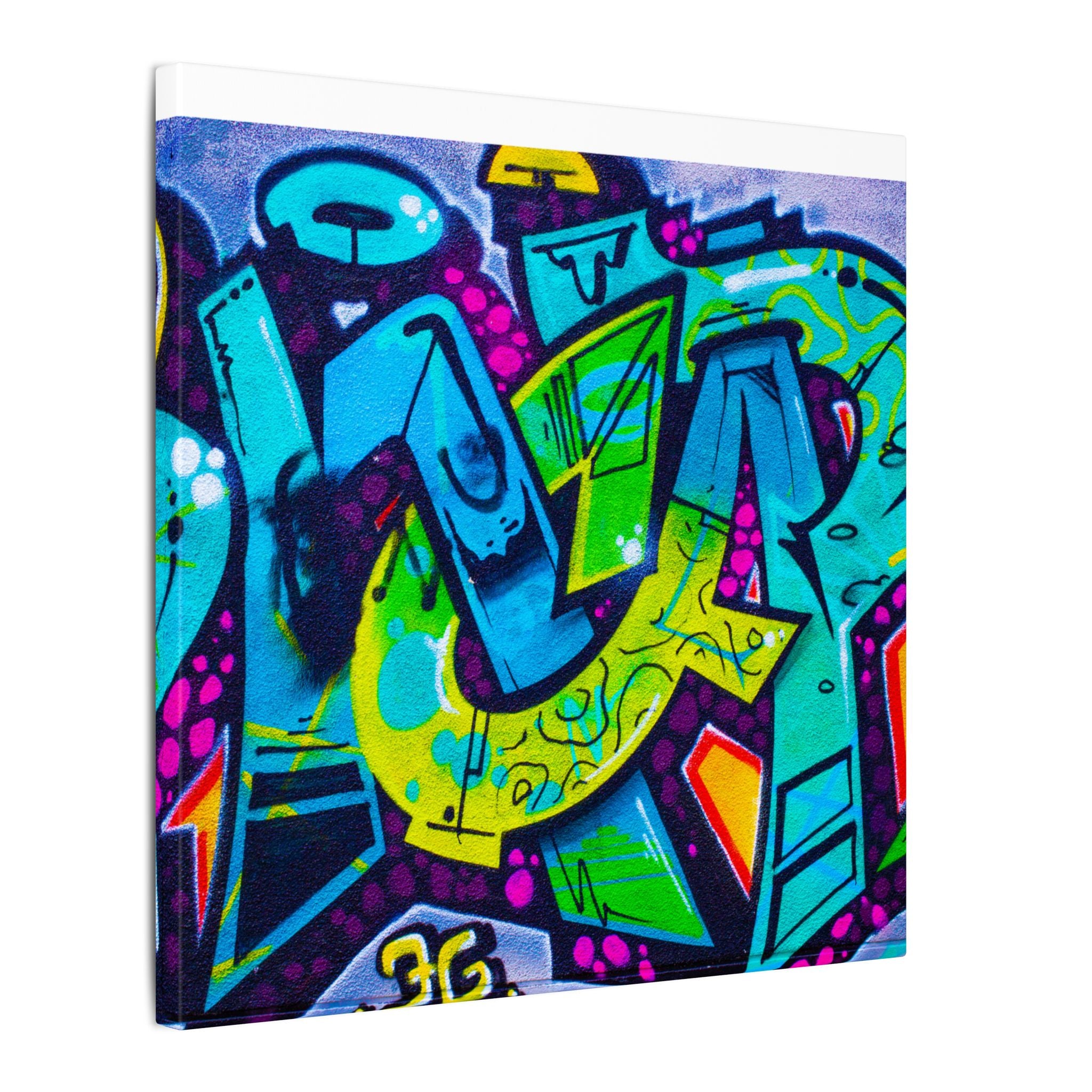 Graffiti Street Art Matte Canvas Print — Vibrant Urban Wall Art