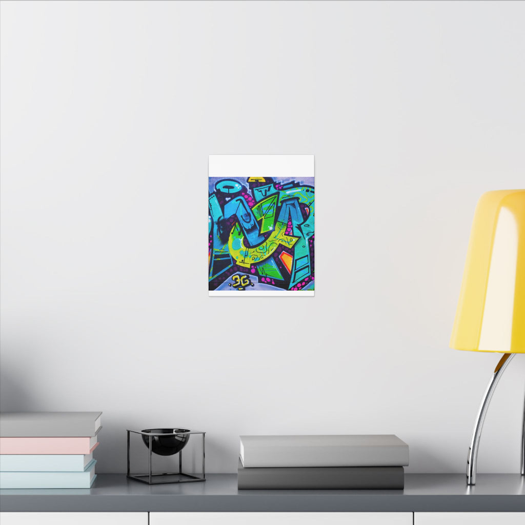 Graffiti Street Art Matte Canvas Print — Vibrant Urban Wall Art