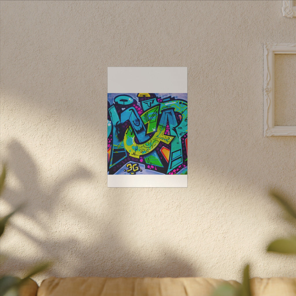 Graffiti Street Art Matte Canvas Print — Vibrant Urban Wall Art