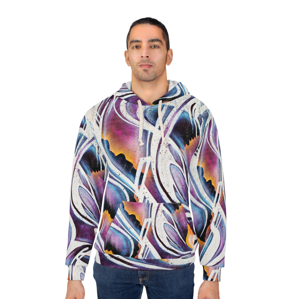 Artistic Unisex Pullover Hoodie - Graffiti-Inspired, Casual Wear, Gift for Art Lovers, Street Fashion, Urban Style