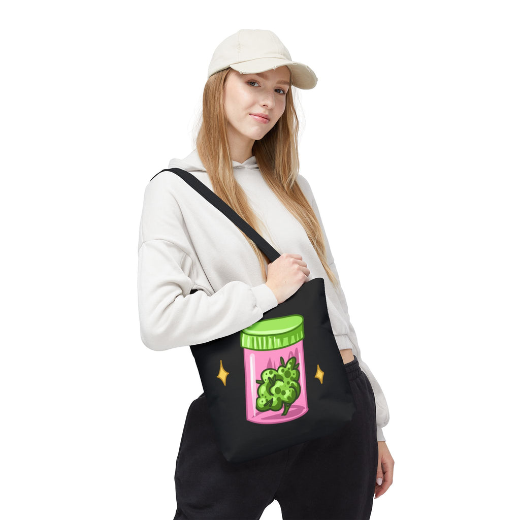 Vibrant Weed Tote Bag - Fun Cannabis Carryall for Partying, Gifts, Festivals, Eco-Friendly Shopping, Unique Statement Piece