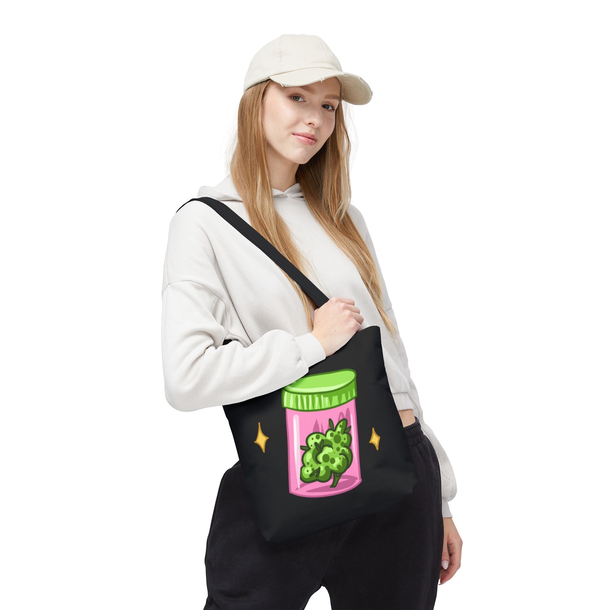Vibrant Weed Tote Bag - Fun Cannabis Carryall for Partying, Gifts, Festivals, Eco-Friendly Shopping, Unique Statement Piece