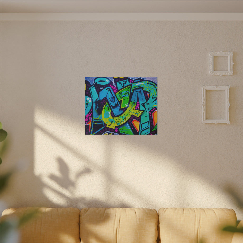 Graffiti Street Art Matte Canvas Print — Vibrant Urban Wall Art