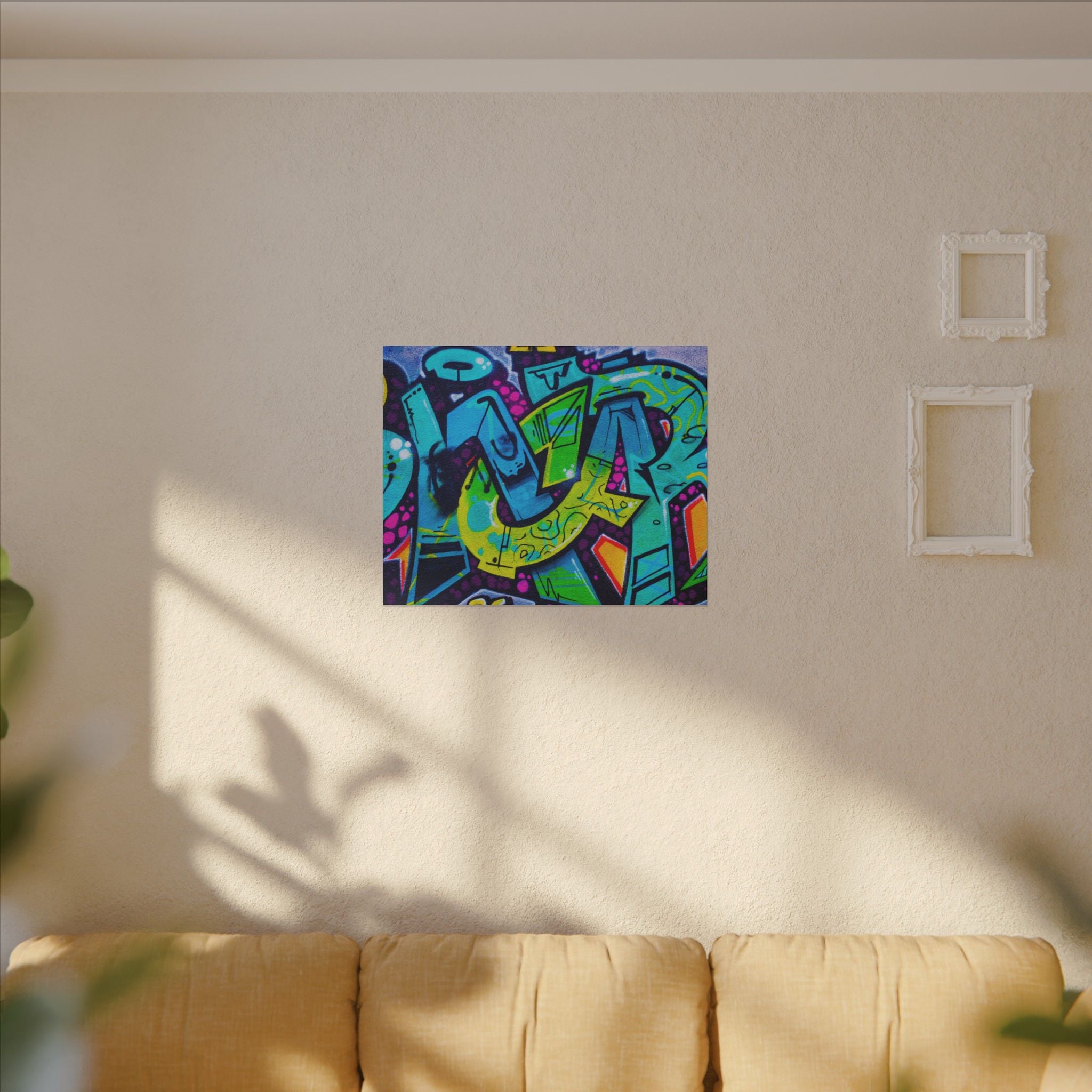 Graffiti Street Art Matte Canvas Print — Vibrant Urban Wall Art