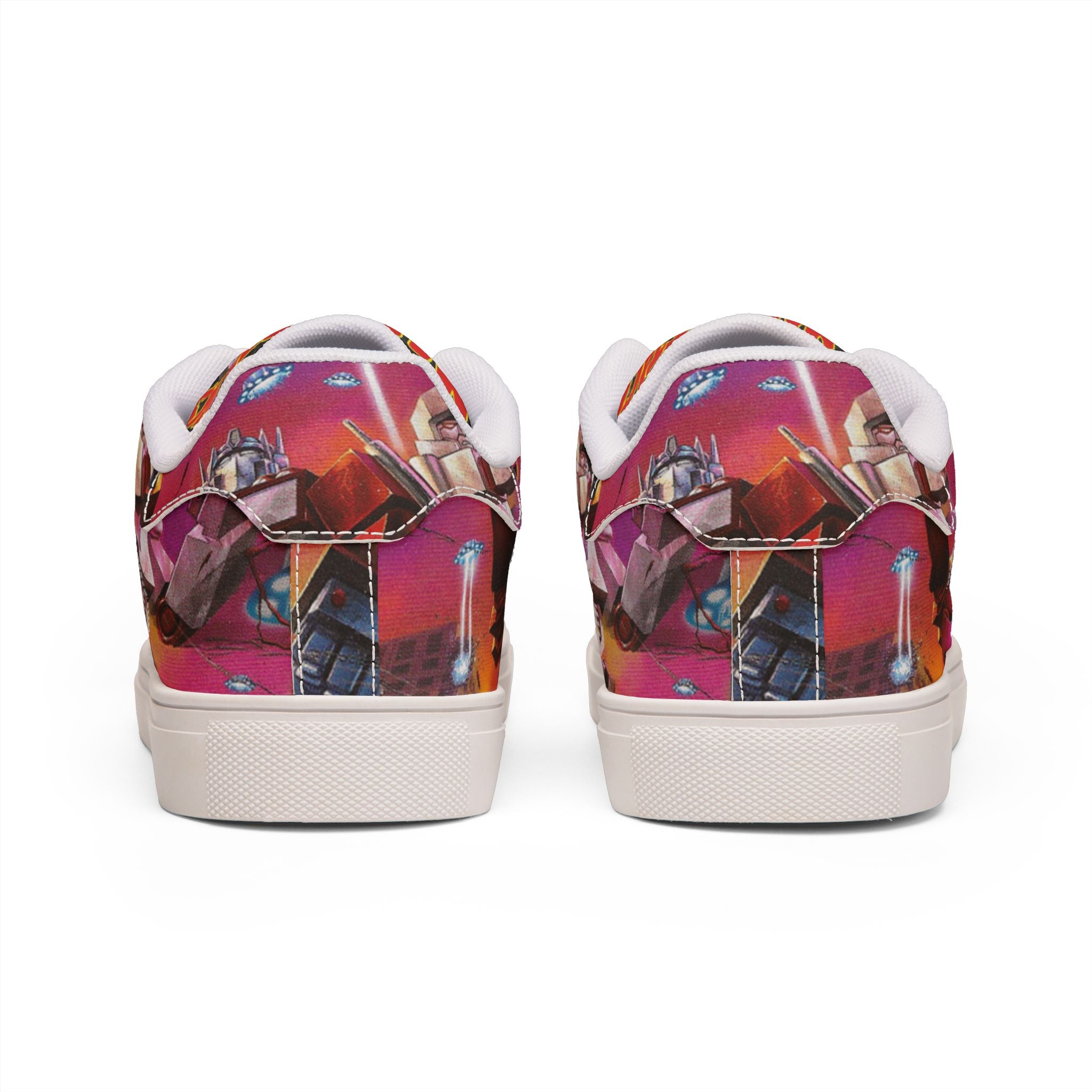 Low-Top Sneakers — Mars Attack Comic Leather Sneakers for Men