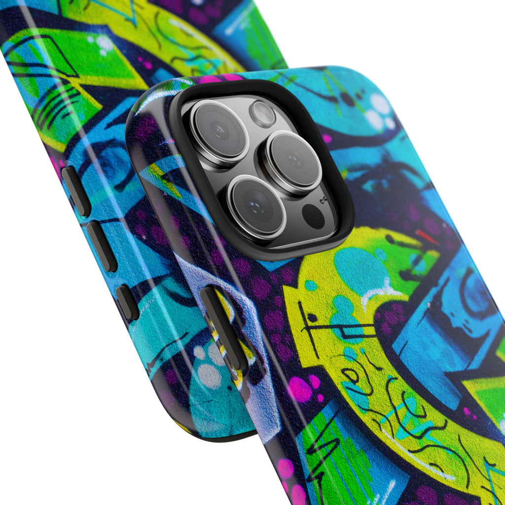 Vibrant Urban Tough Phone Case - Graffiti Design 1 for iPhones
