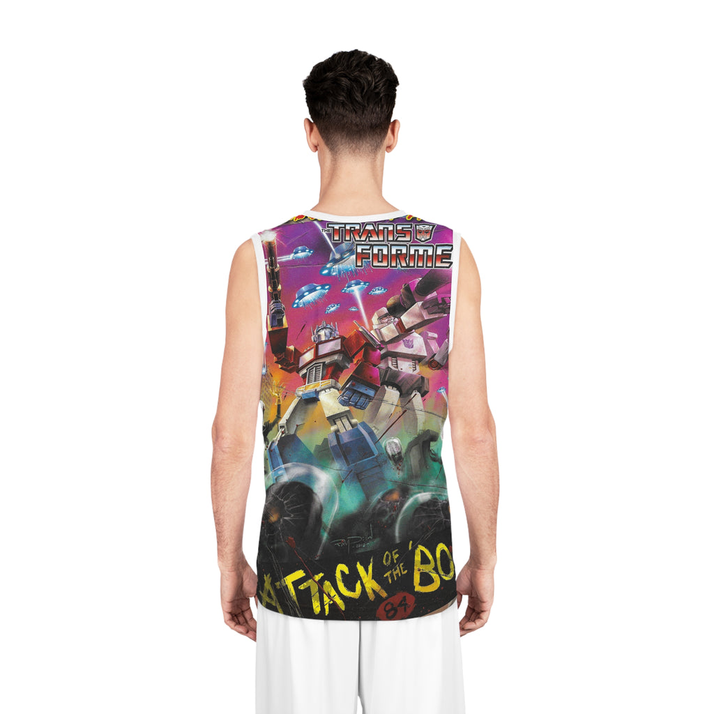 Mars Attacks Transformers Graphic Basketball Jersey