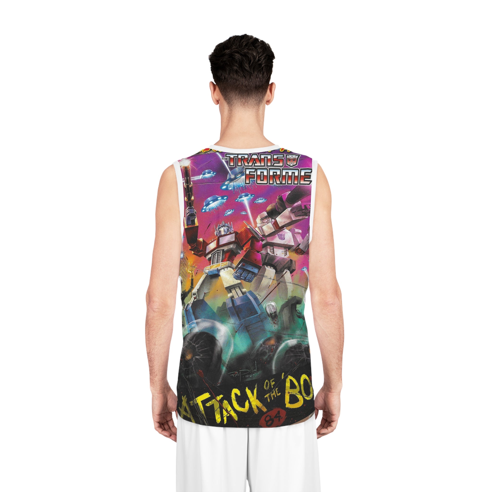 Mars Attacks Transformers Graphic Basketball Jersey