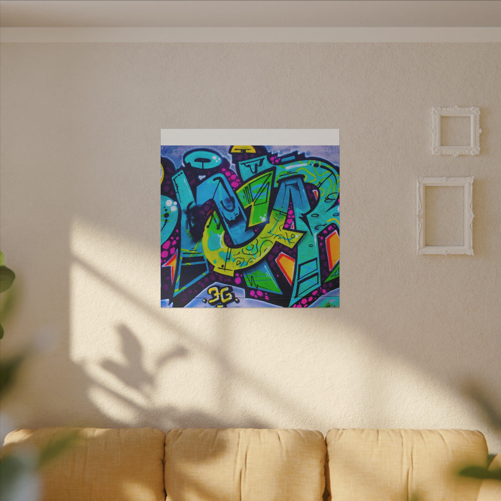 Graffiti Street Art Matte Canvas Print — Vibrant Urban Wall Art