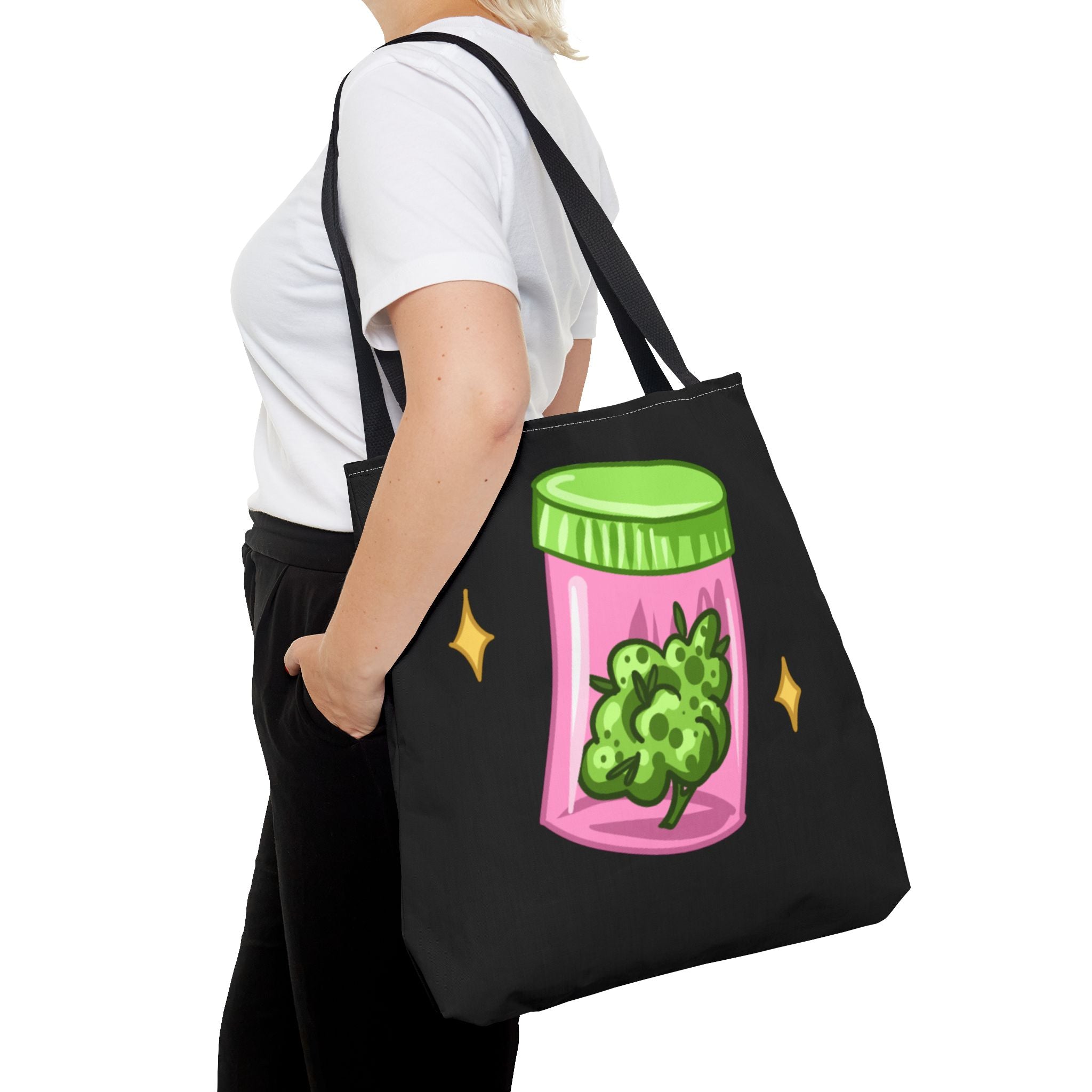 Vibrant Weed Tote Bag - Fun Cannabis Carryall for Partying, Gifts, Festivals, Eco-Friendly Shopping, Unique Statement Piece