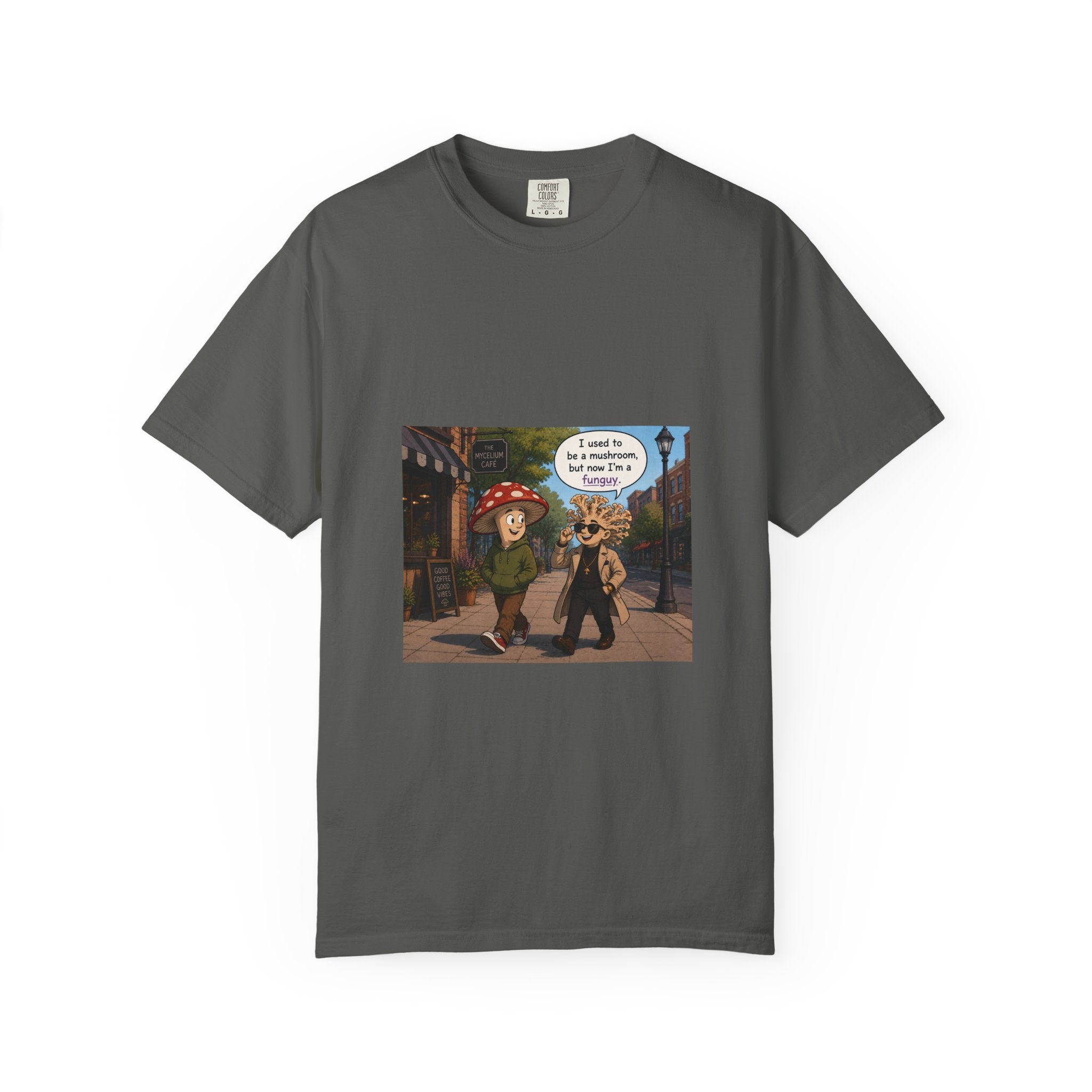 Mushroom to Funguy Graphic T-Shirt Mushroom - friends at the mycelium café Set 1
