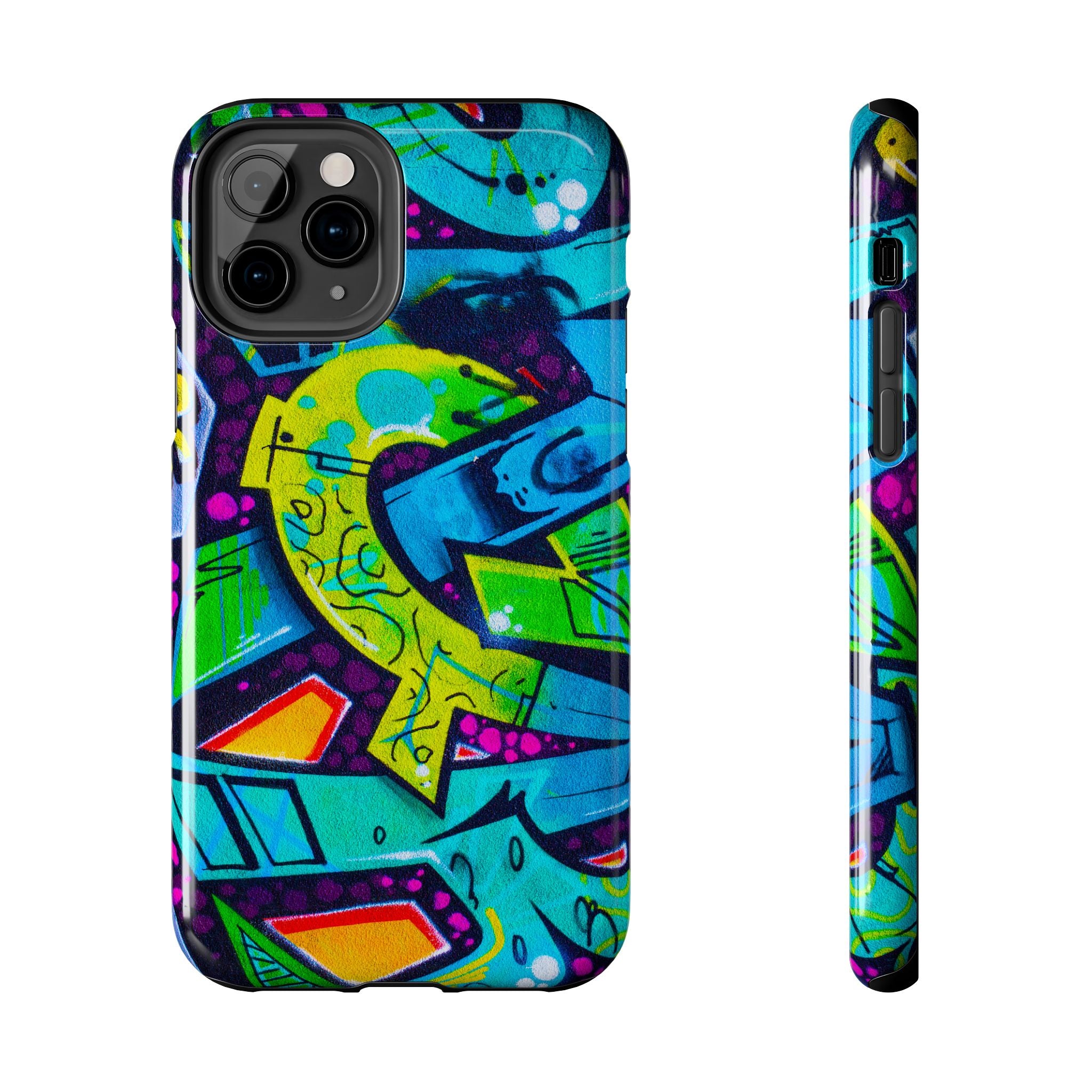 Vibrant Urban Tough Phone Case - Graffiti Design 1 for iPhones