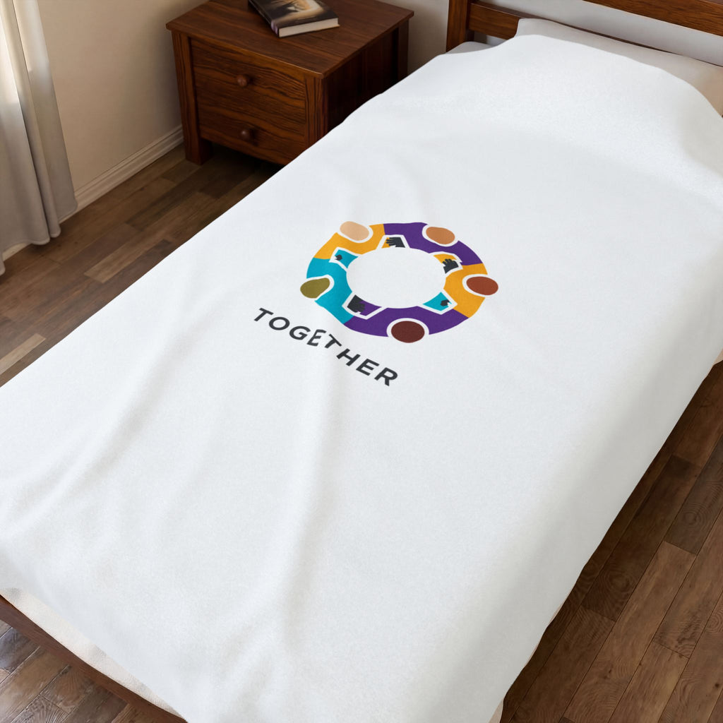Solidarity Circle Together blanket | equality icon, minimal feminist design