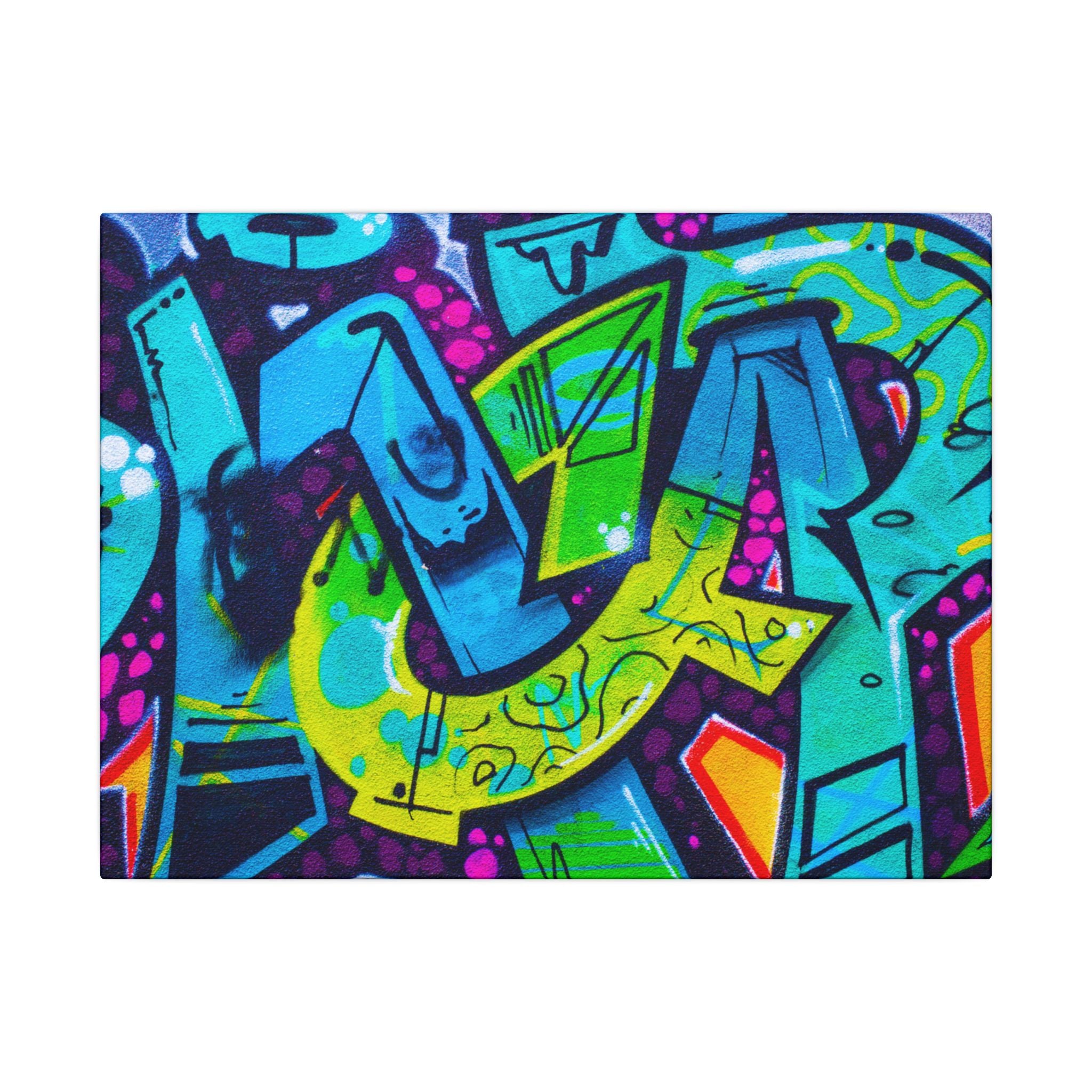 Graffiti Street Art Matte Canvas Print — Vibrant Urban Wall Art