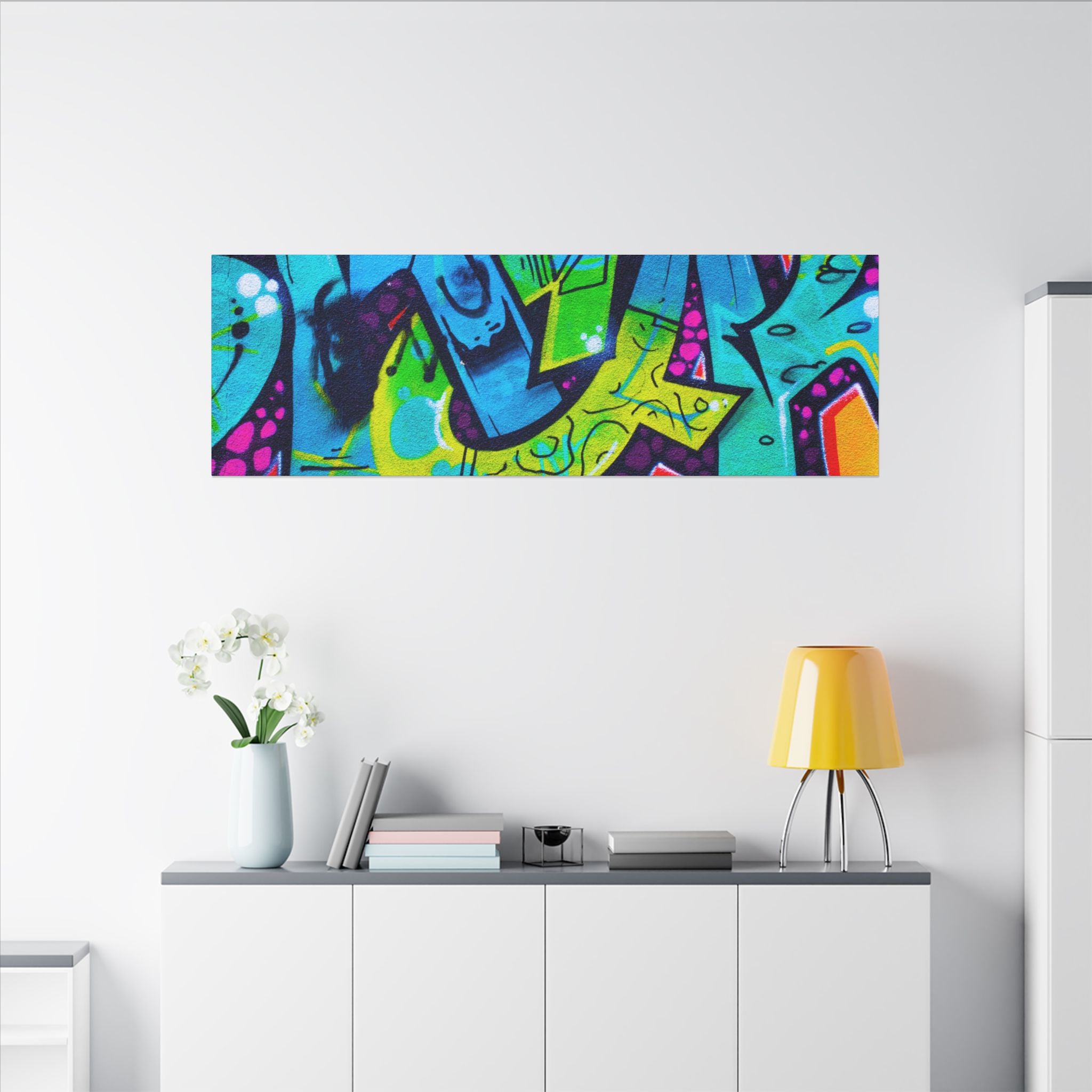 Graffiti Street Art Matte Canvas Print — Vibrant Urban Wall Art