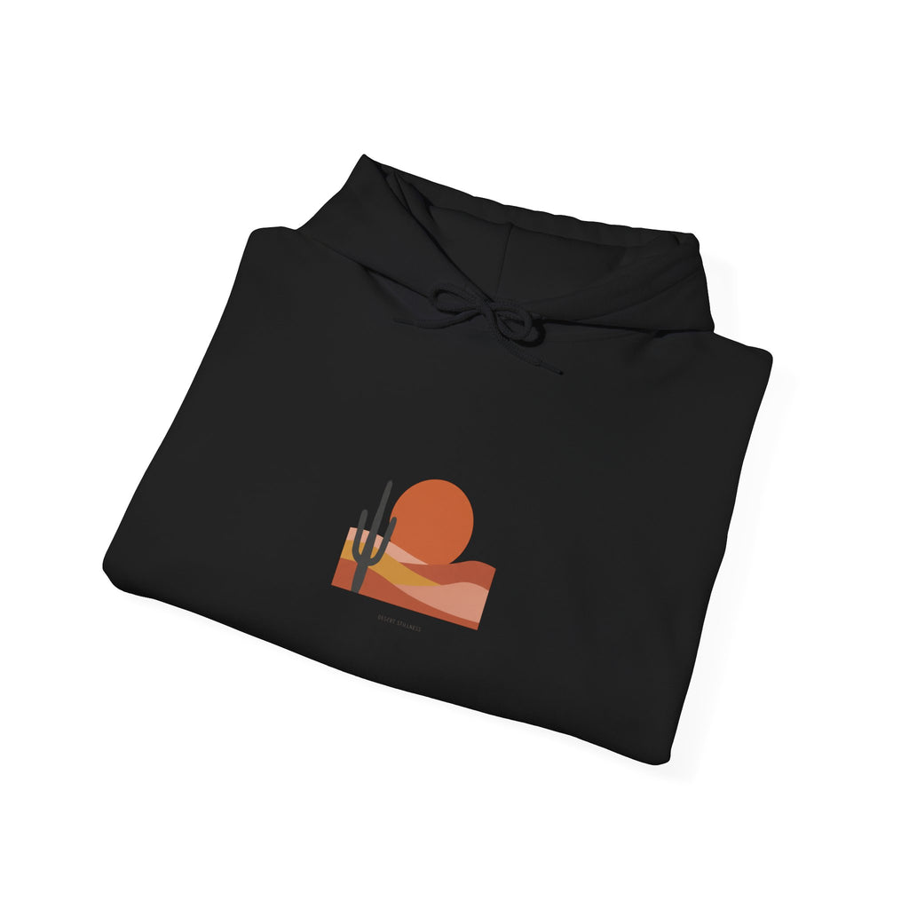 Desert Sunset Minimalist Mesa Hoodie | southwestern art print, adobe-inspired