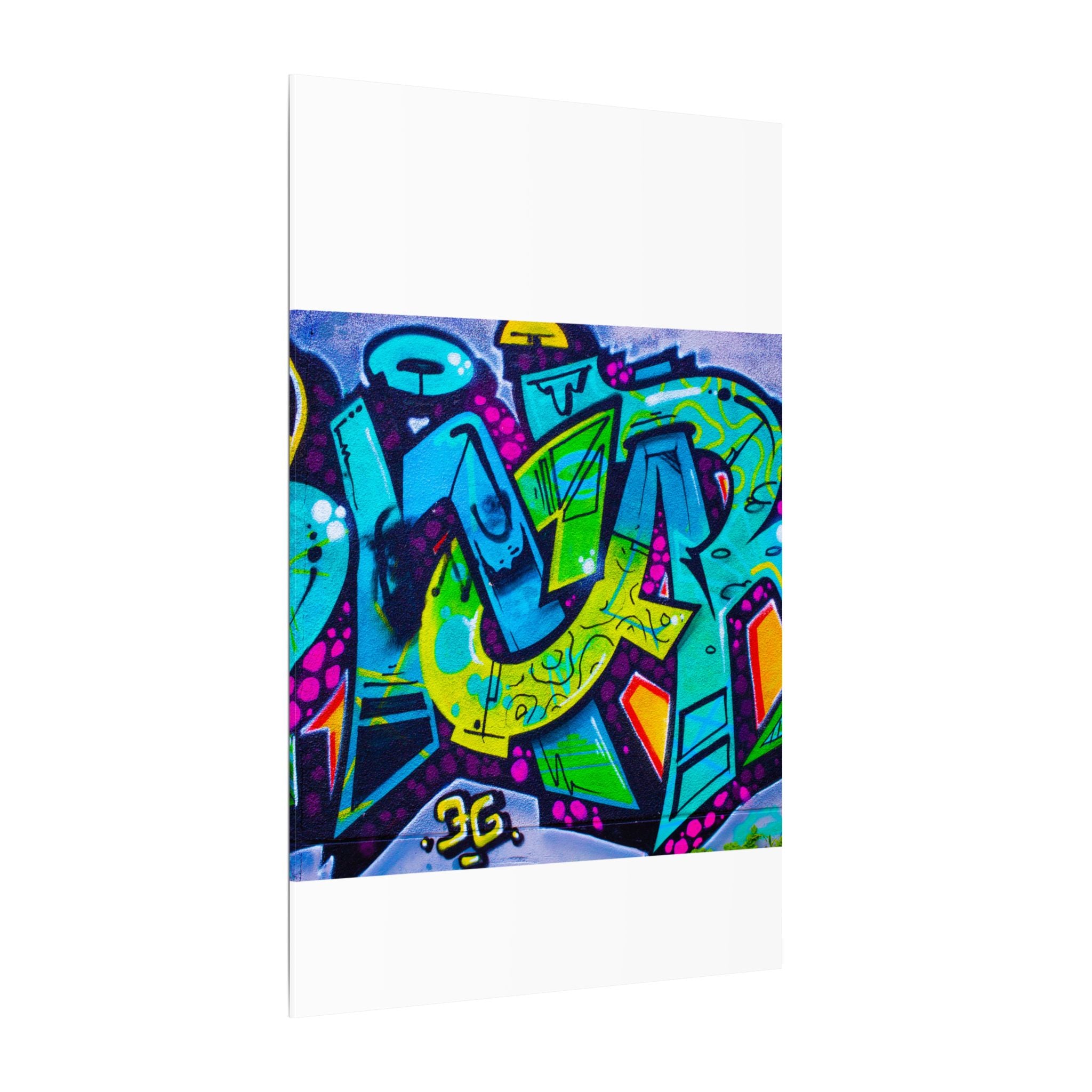 Graffiti Street Art Matte Canvas Print — Vibrant Urban Wall Art