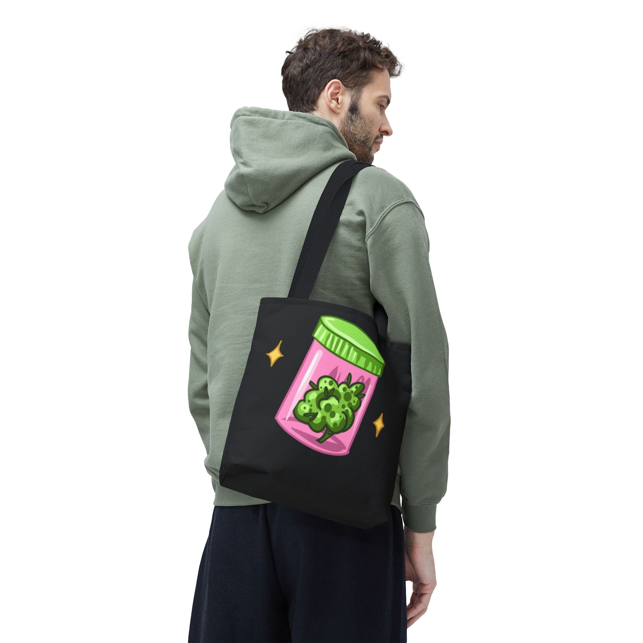Vibrant Weed Tote Bag - Fun Cannabis Carryall for Partying, Gifts, Festivals, Eco-Friendly Shopping, Unique Statement Piece