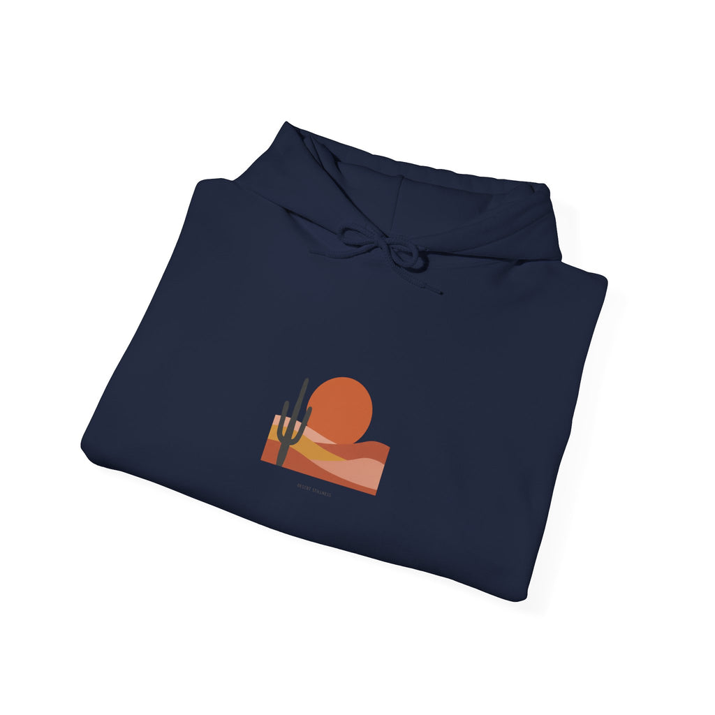 Desert Sunset Minimalist Mesa Hoodie | southwestern art print, adobe-inspired