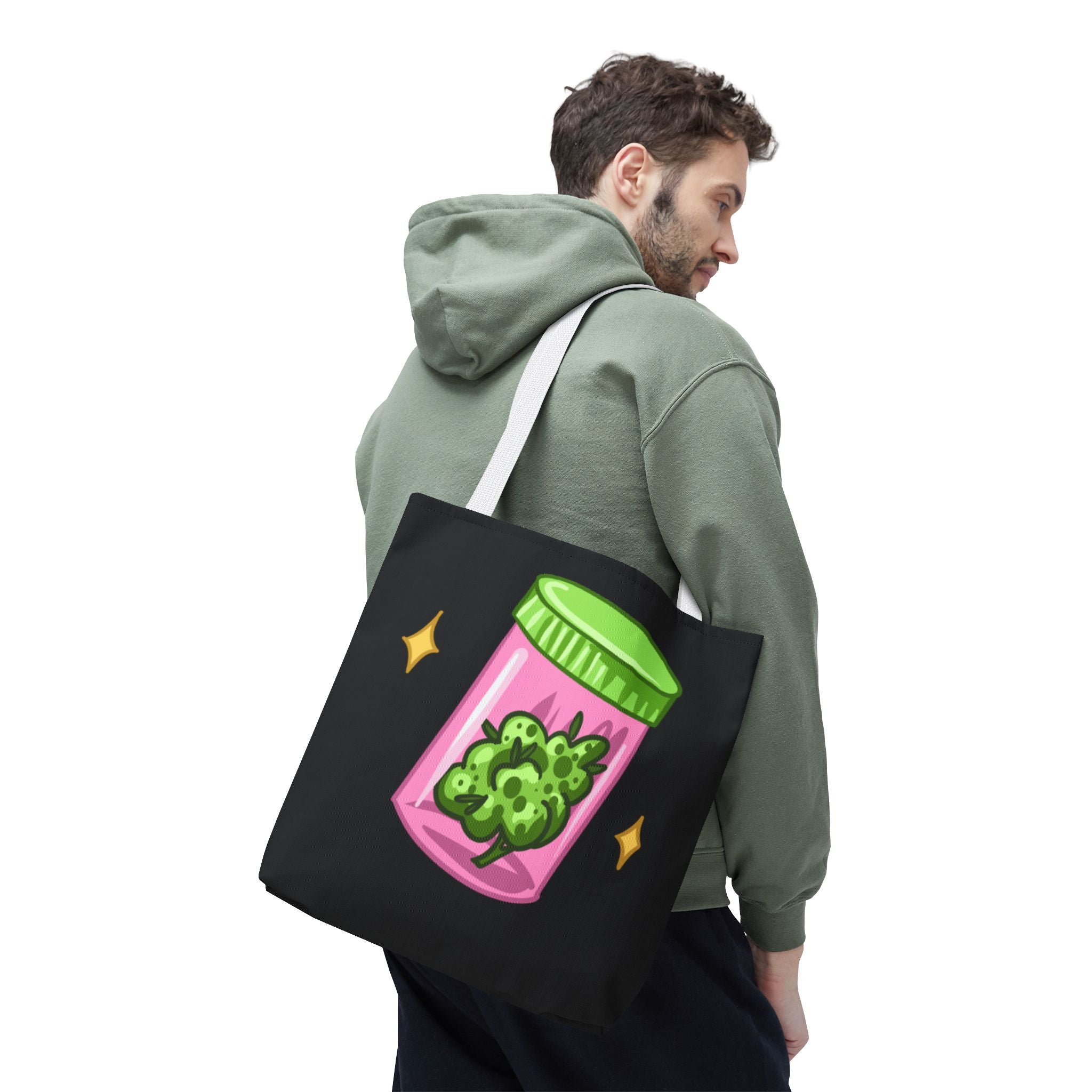 Vibrant Weed Tote Bag - Fun Cannabis Carryall for Partying, Gifts, Festivals, Eco-Friendly Shopping, Unique Statement Piece