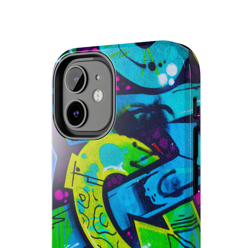 Vibrant Urban Tough Phone Case - Graffiti Design 1 for iPhones