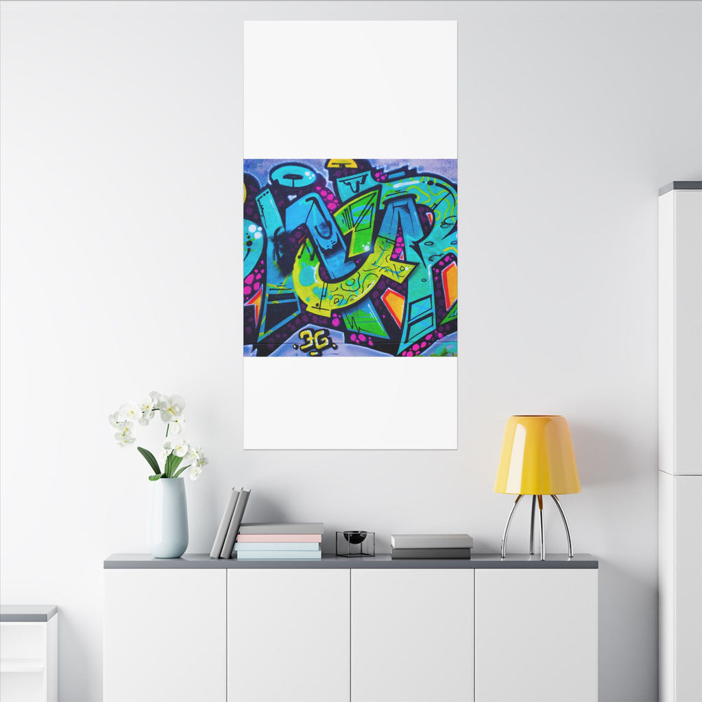 Graffiti Street Art Matte Canvas Print — Vibrant Urban Wall Art