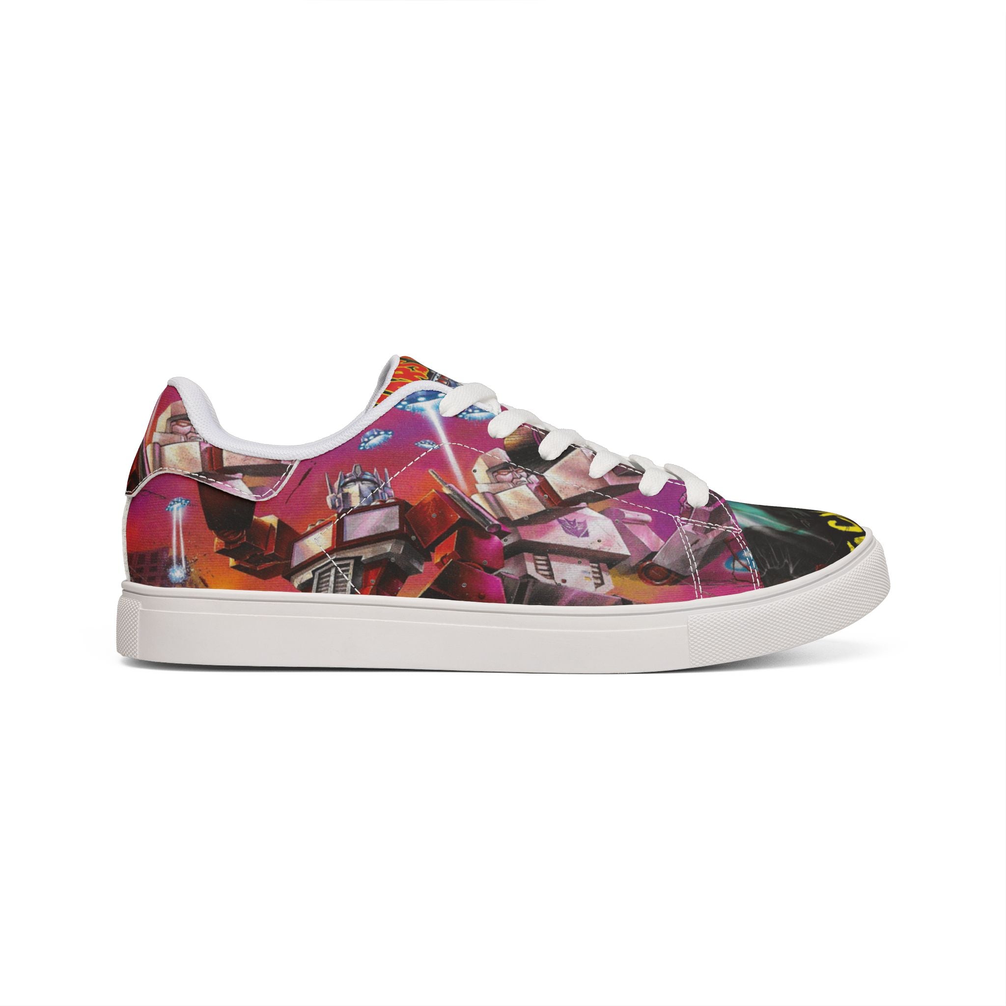 Low-Top Sneakers — Mars Attack Comic Leather Sneakers for Men