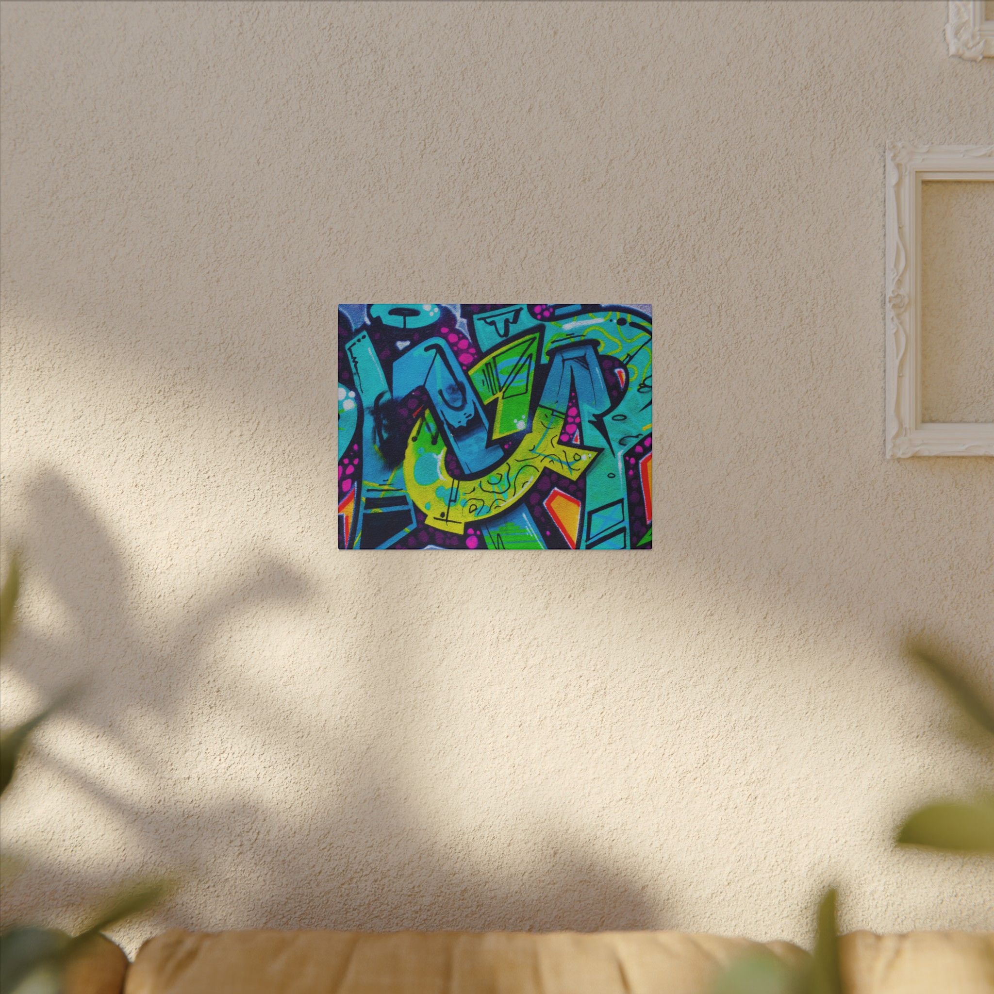 Graffiti Street Art Matte Canvas Print — Vibrant Urban Wall Art