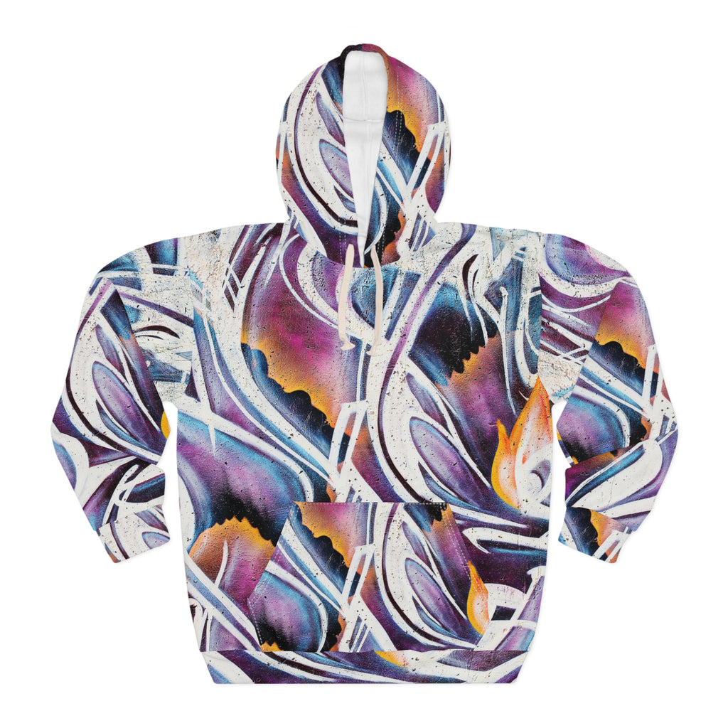 Artistic Unisex Pullover Hoodie - Graffiti-Inspired, Casual Wear, Gift for Art Lovers, Street Fashion, Urban Style