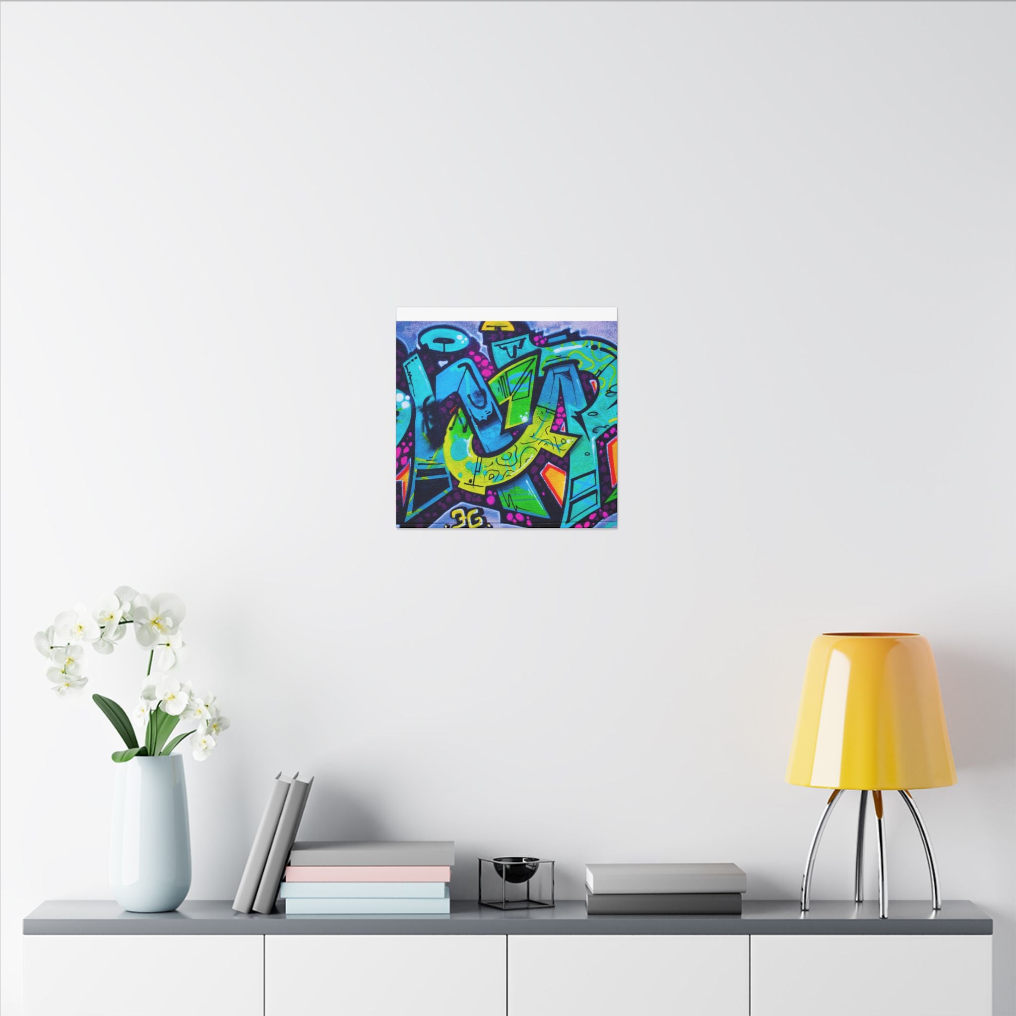 Graffiti Street Art Matte Canvas Print — Vibrant Urban Wall Art